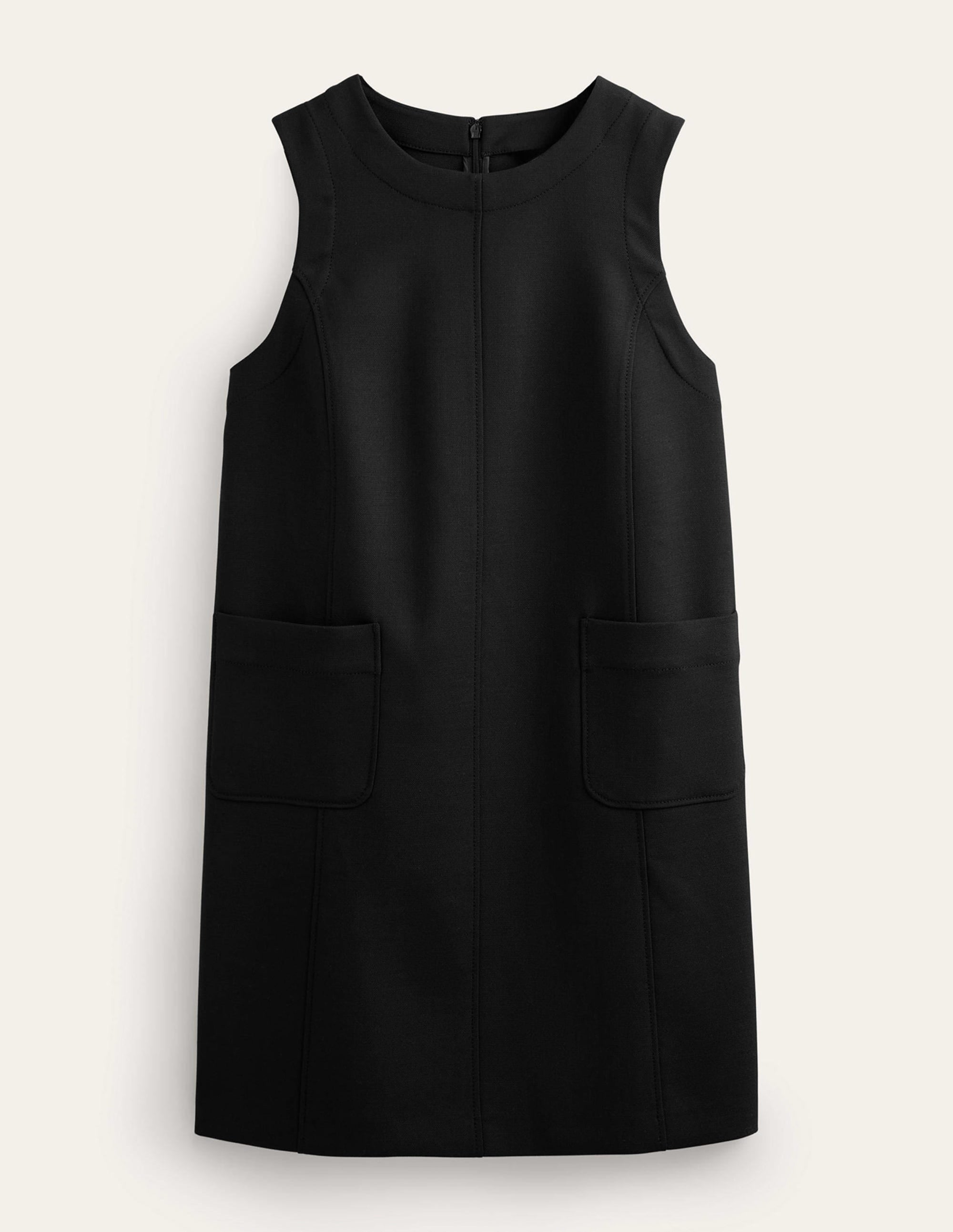 Pocket Detail Mini Shift Dress-Black - Image 5