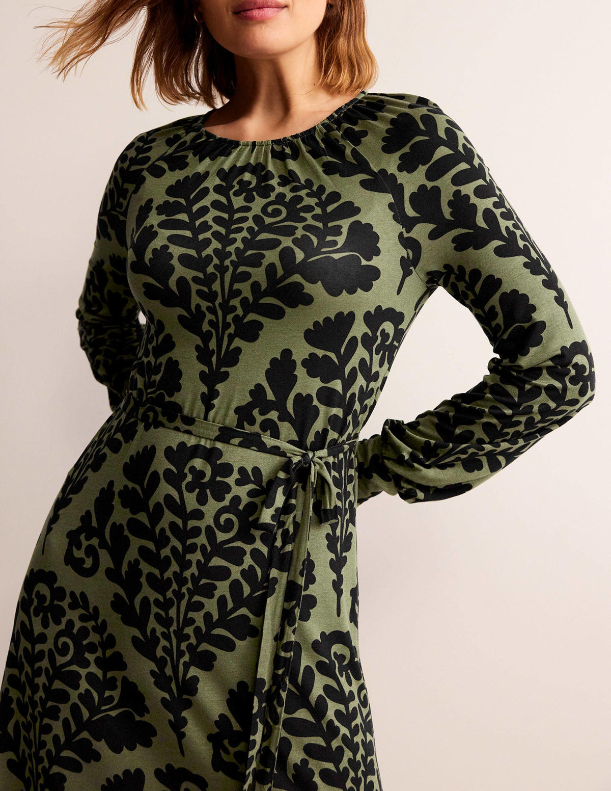 Placement Print Maxi Dress-Spruce, Blossomy - Image 2