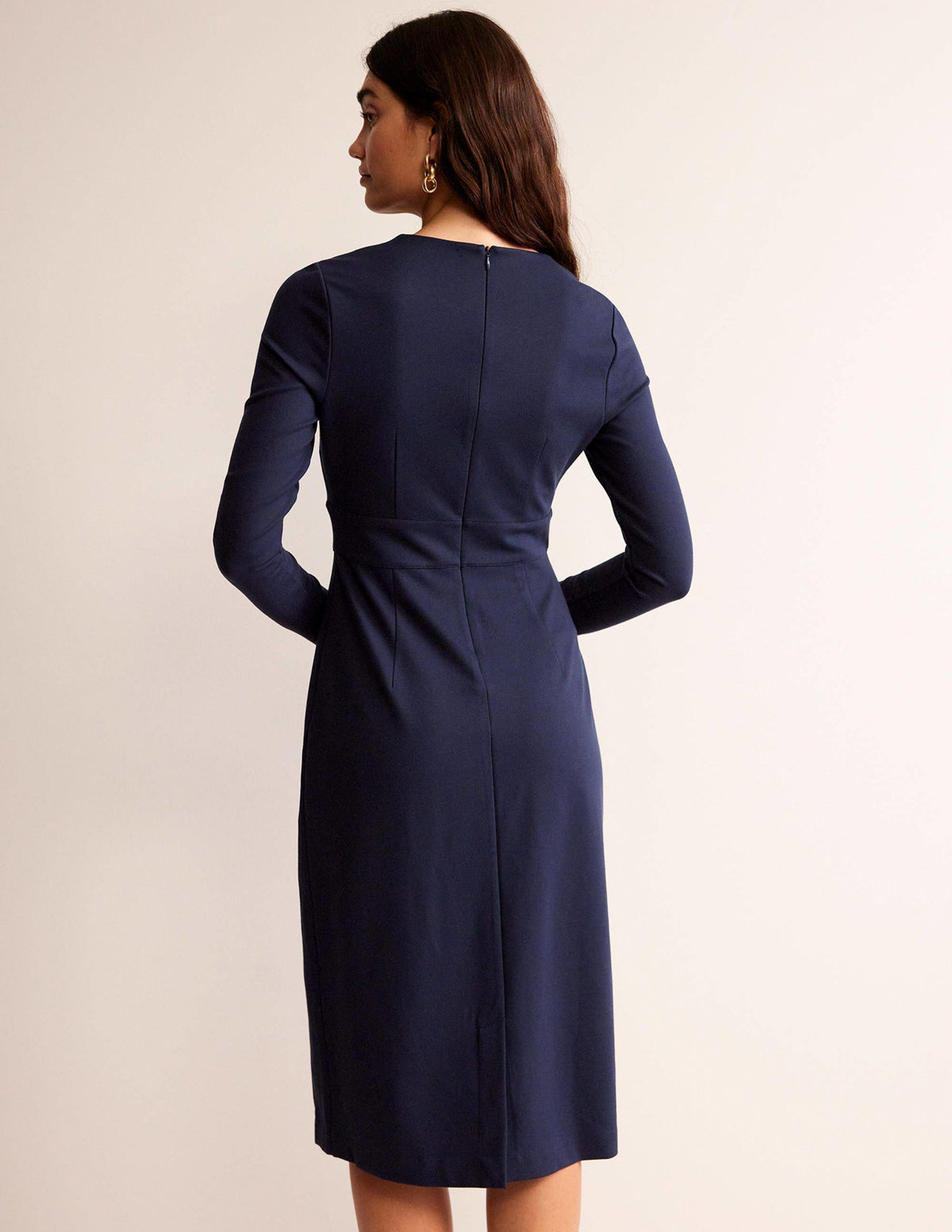 Nadia Jersey Midi Dress-Navy - Image 3