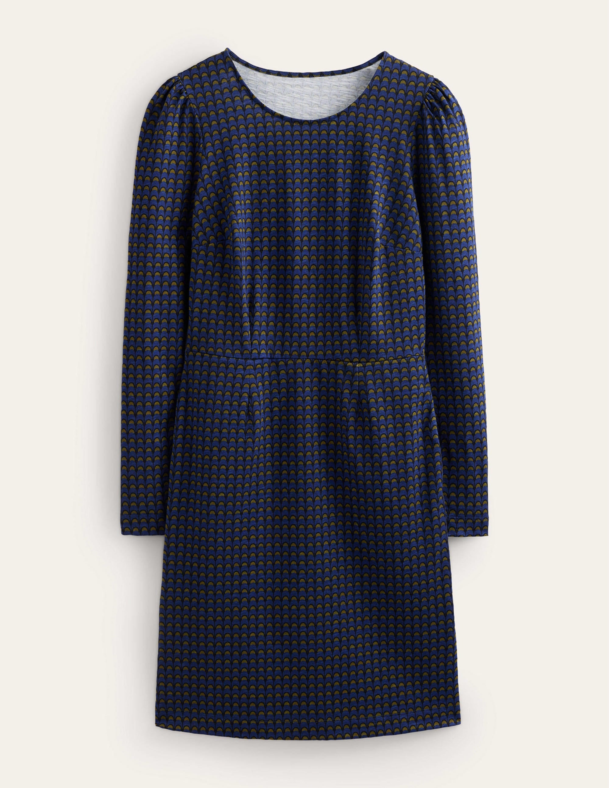 Penelope Jersey Dress-Sapphire Blue, Geo Charm - Image 8