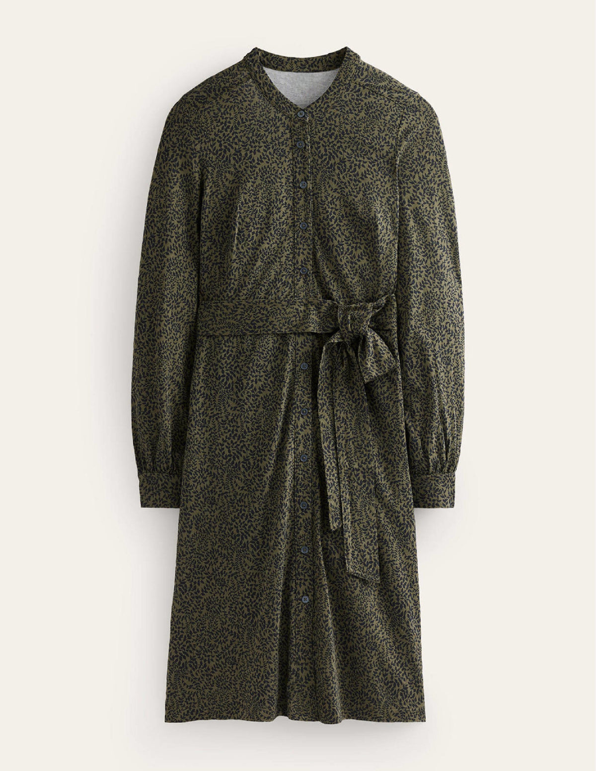 Julia Jersey Shirt Dress-Spruce, Pome Sprig-7