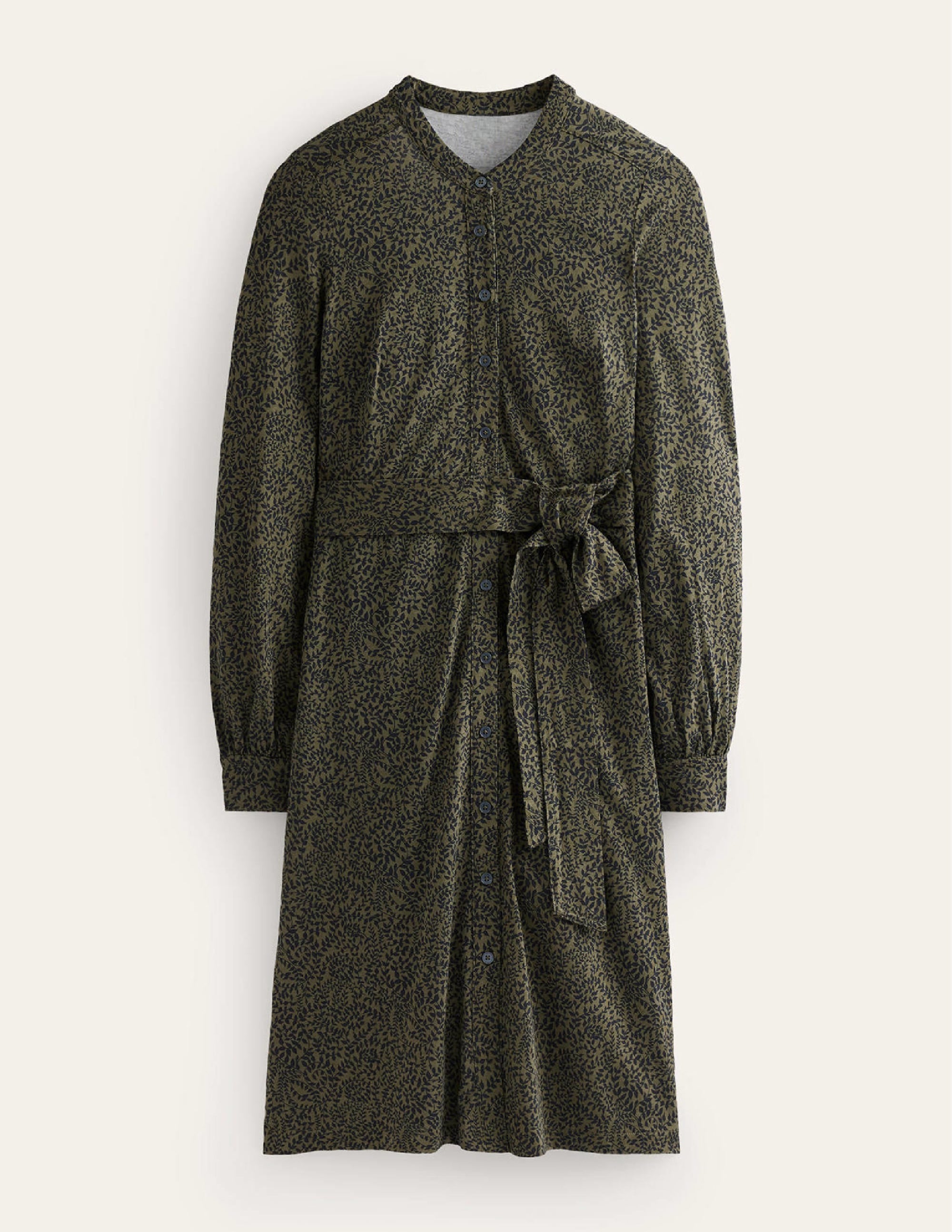 Julia Jersey Shirt Dress-Spruce, Pome Sprig - Image 7