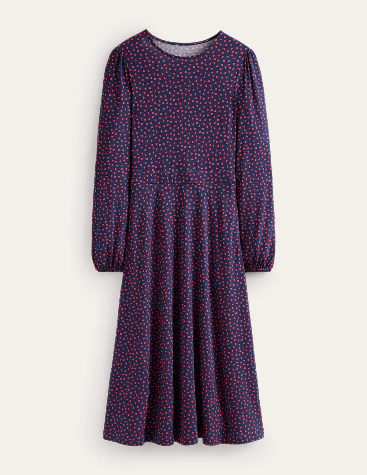 Camille Jersey Midi Dress-Pop Peony, Abstract Dot - Image 5