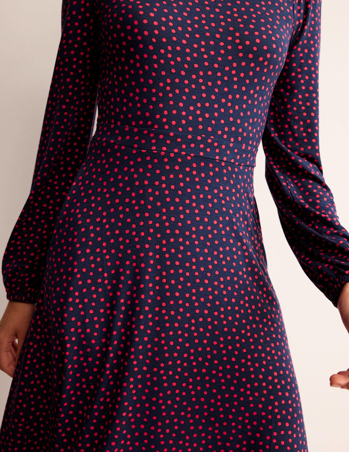 Camille Jersey Midi Dress-Pop Peony, Abstract Dot-2