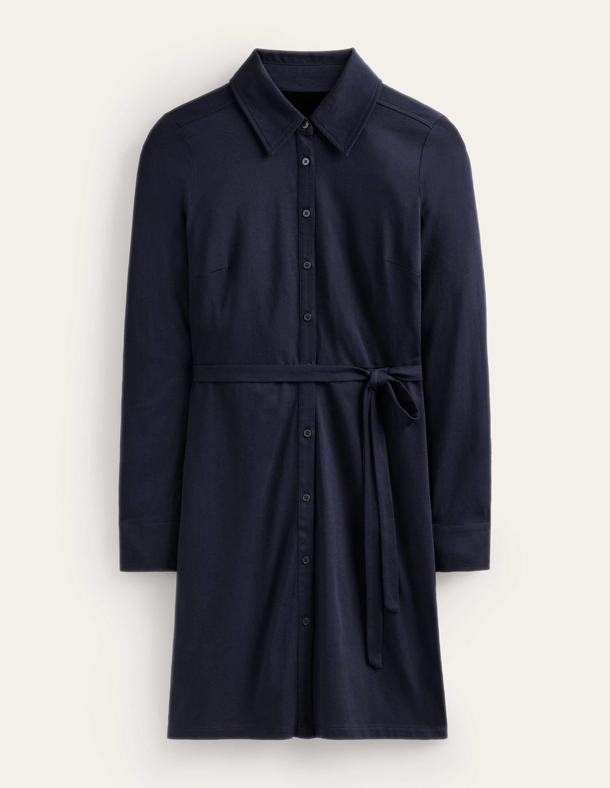 Jessie Jersey Shirt Dress-Navy - Image 5