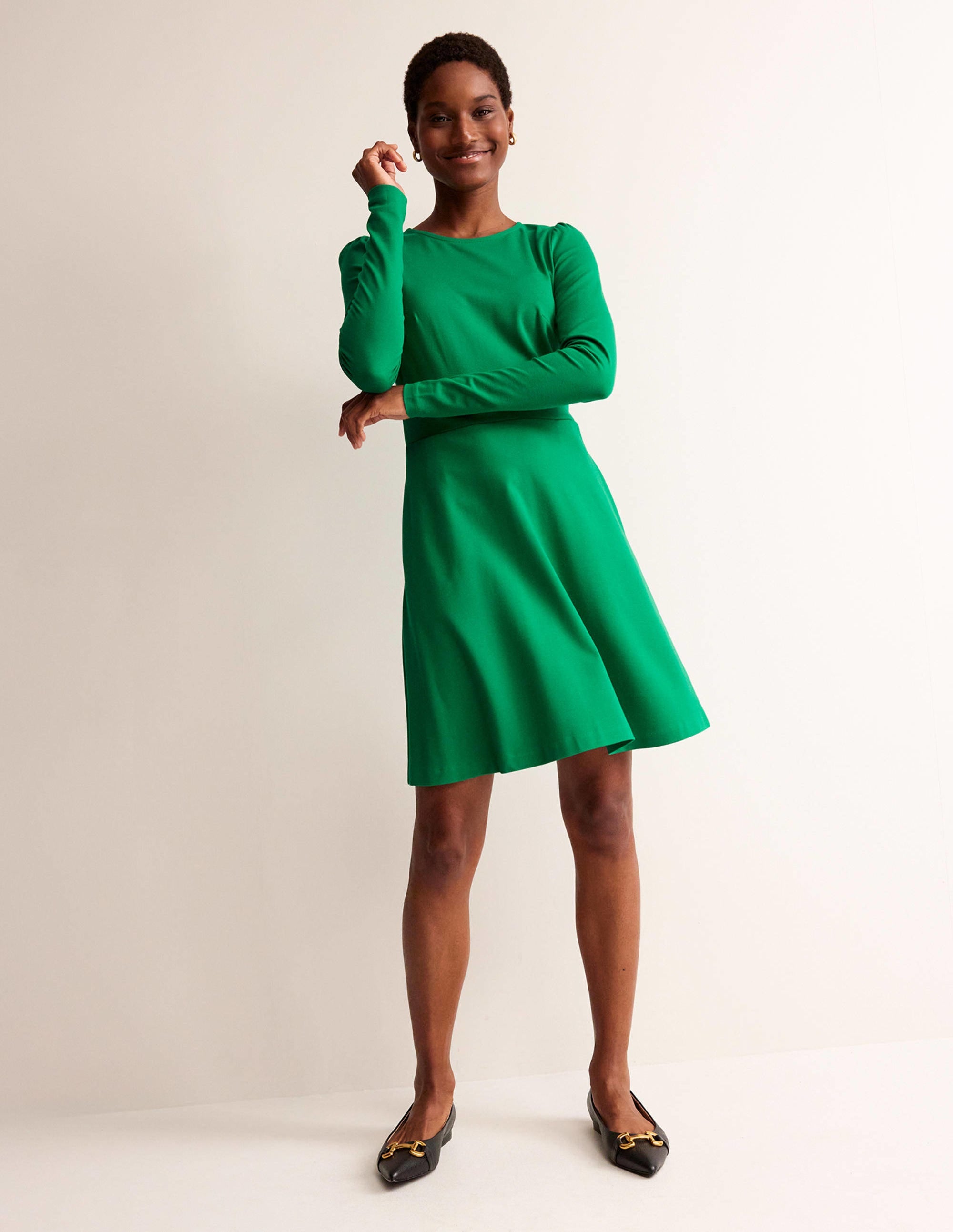 Sabrina Ponte Dress-Veridian Green - Image 1