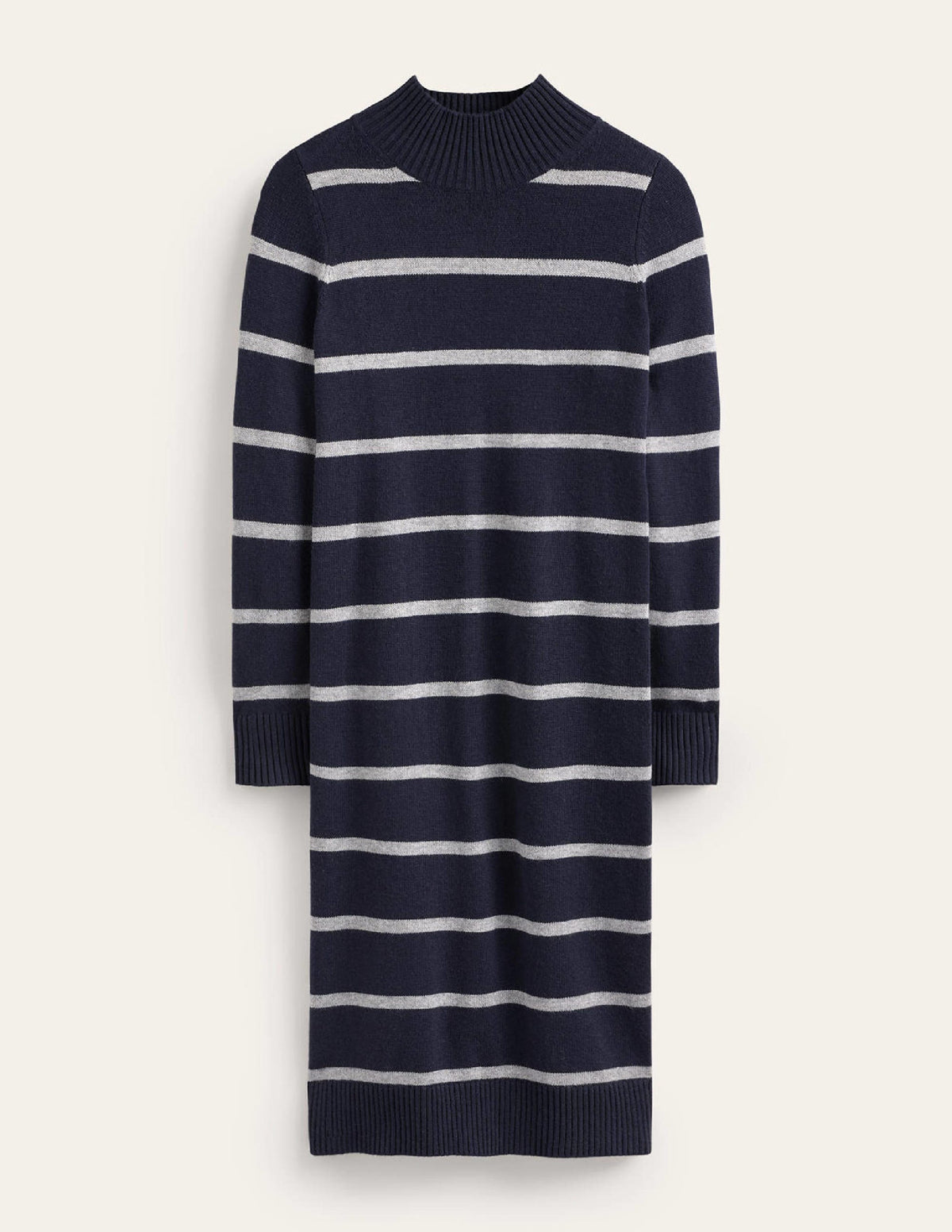 Verity Knitted Dress-Navy and Grey Melange - Image 6