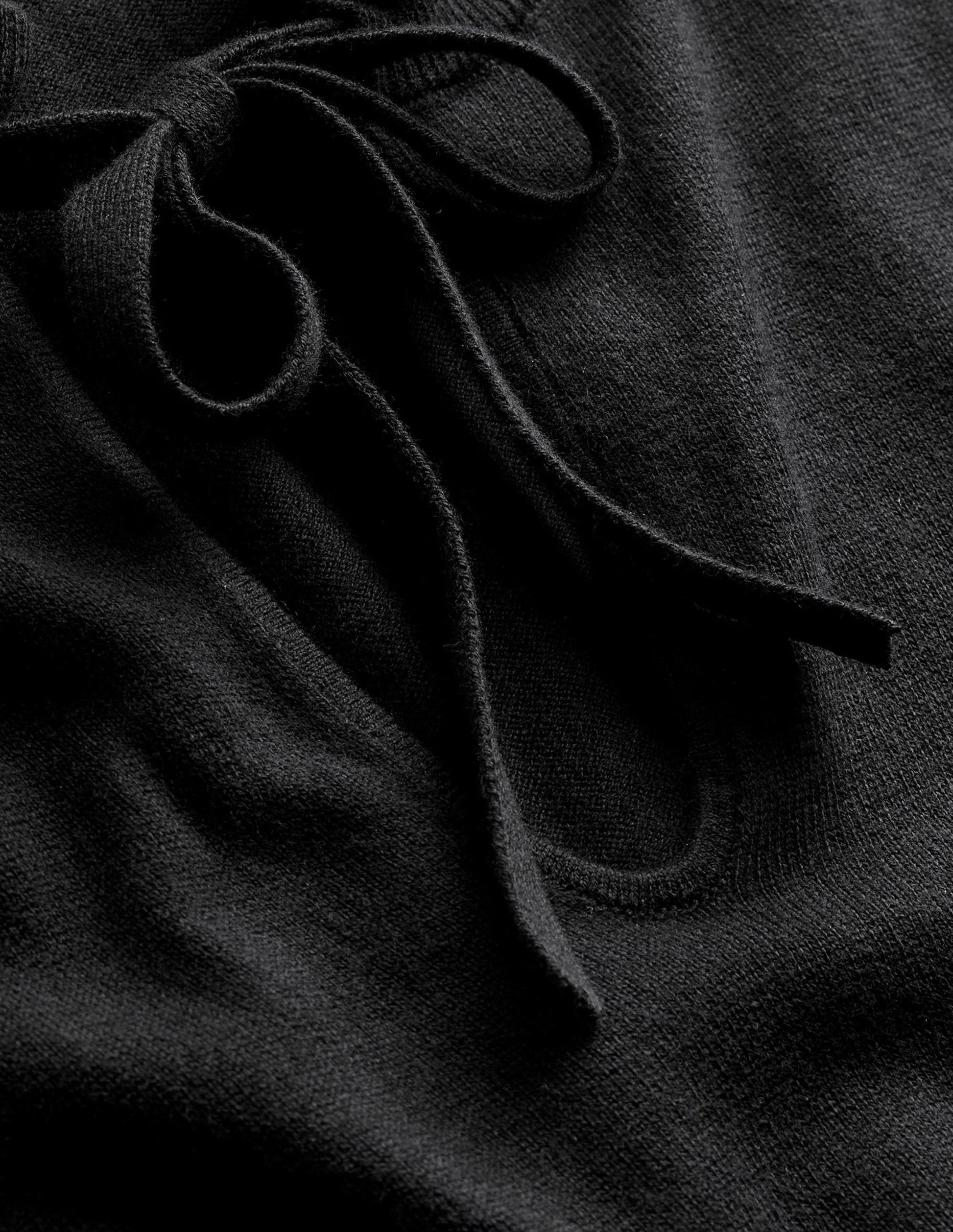 Ruffle-Detail Dress-Black-6