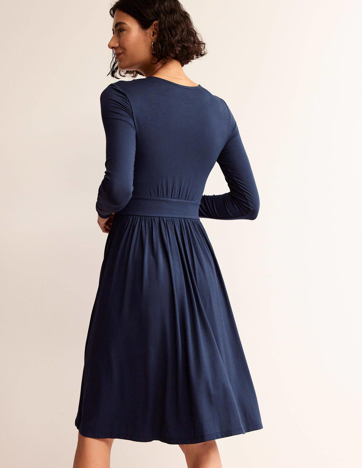 Thea Short Jersey Dress-Navy - Image 3