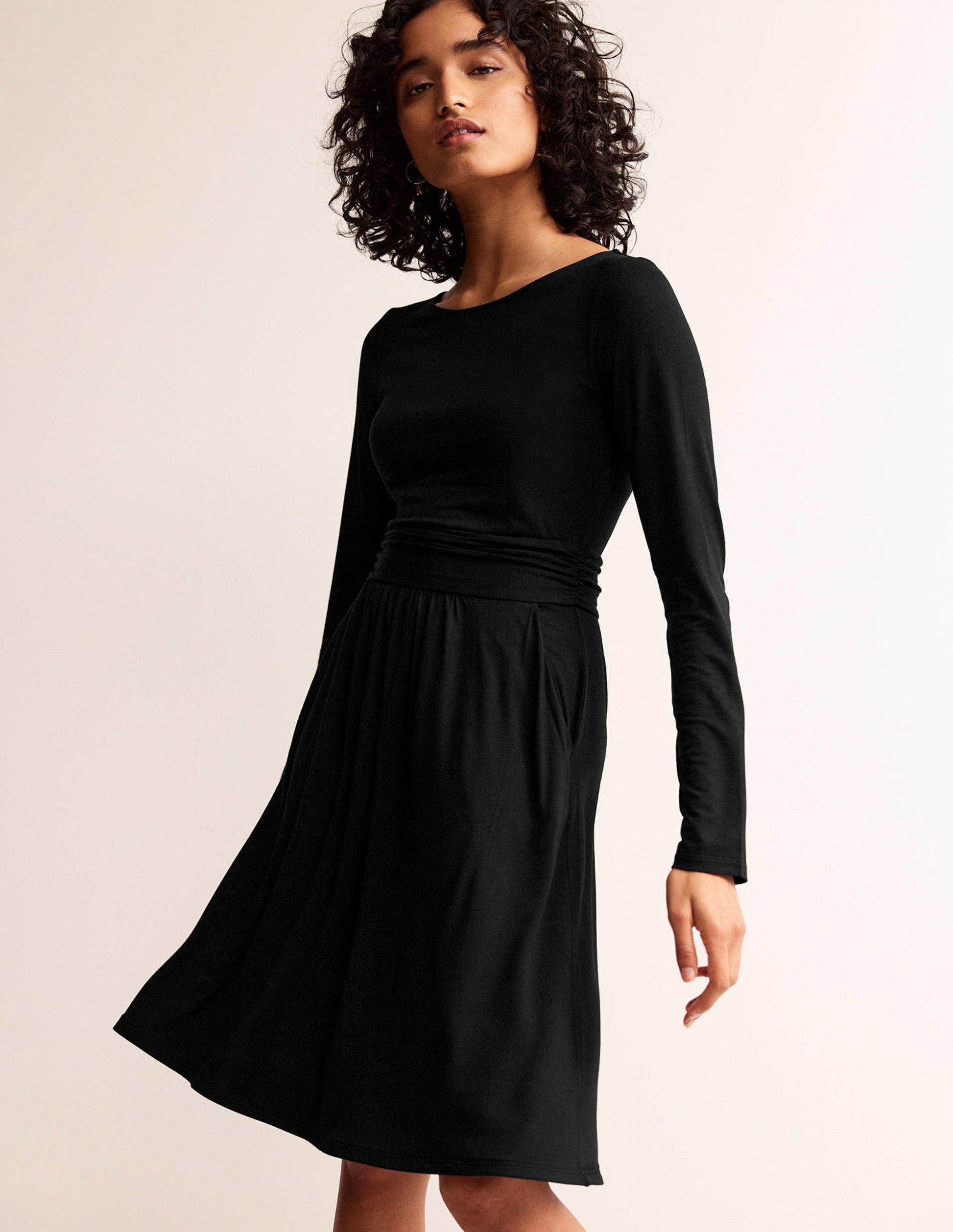 Abigail Jersey Dress-Black-1