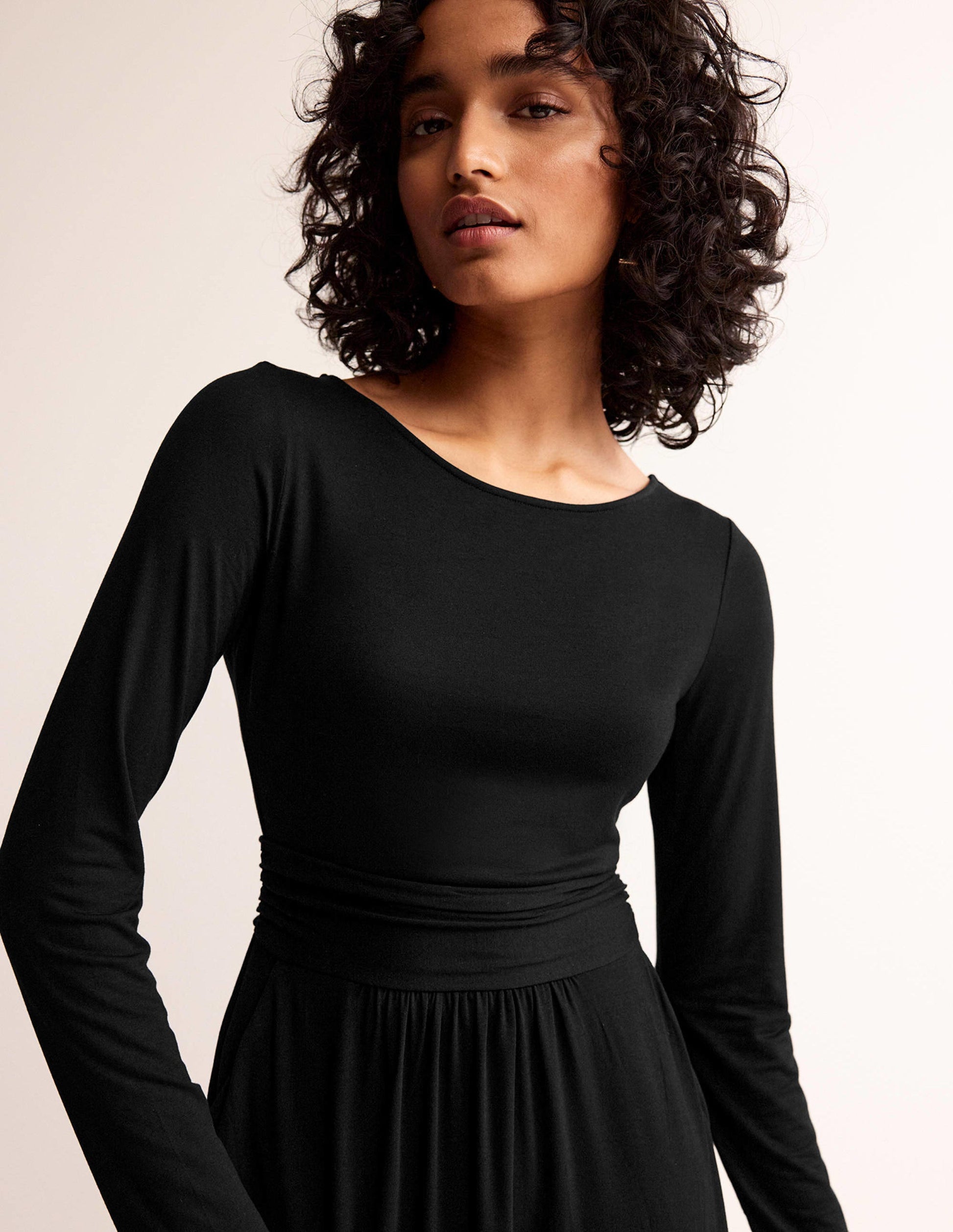 Abigail Jersey Dress-Black-2