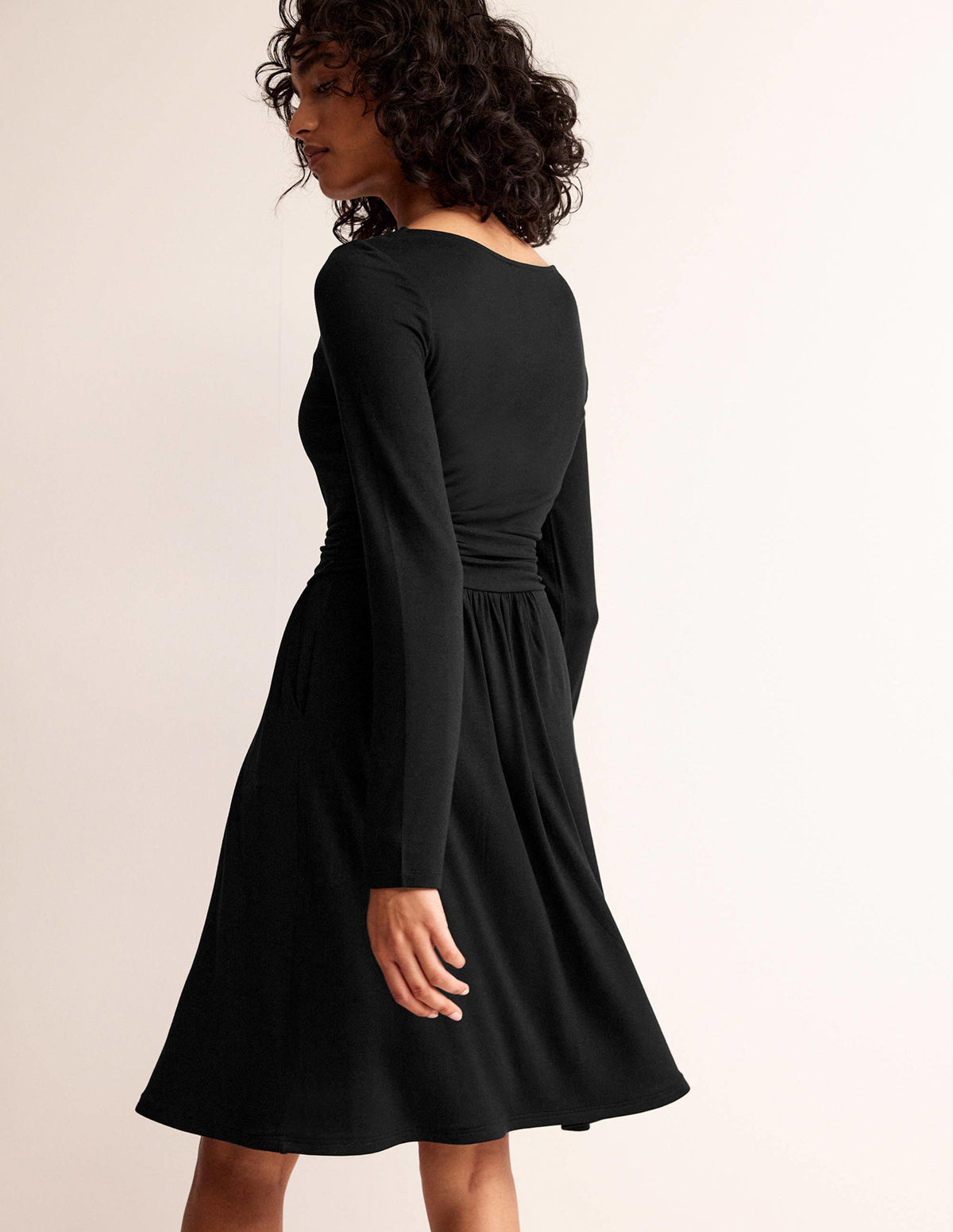 Abigail Jersey Dress-Black - Image 3