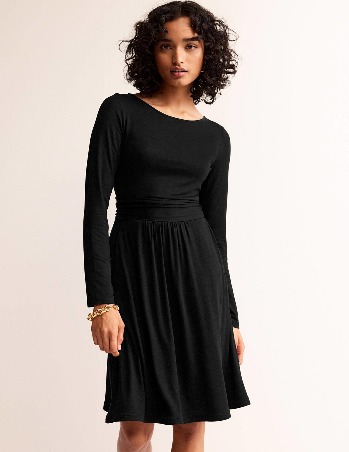 Abigail Jersey Dress-Black - Image 4