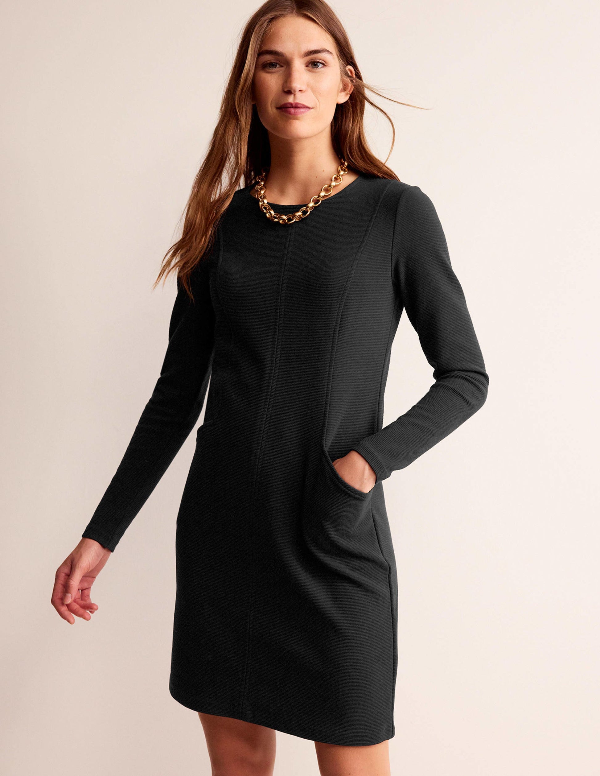 Ellen Ottoman Dress-Black-1