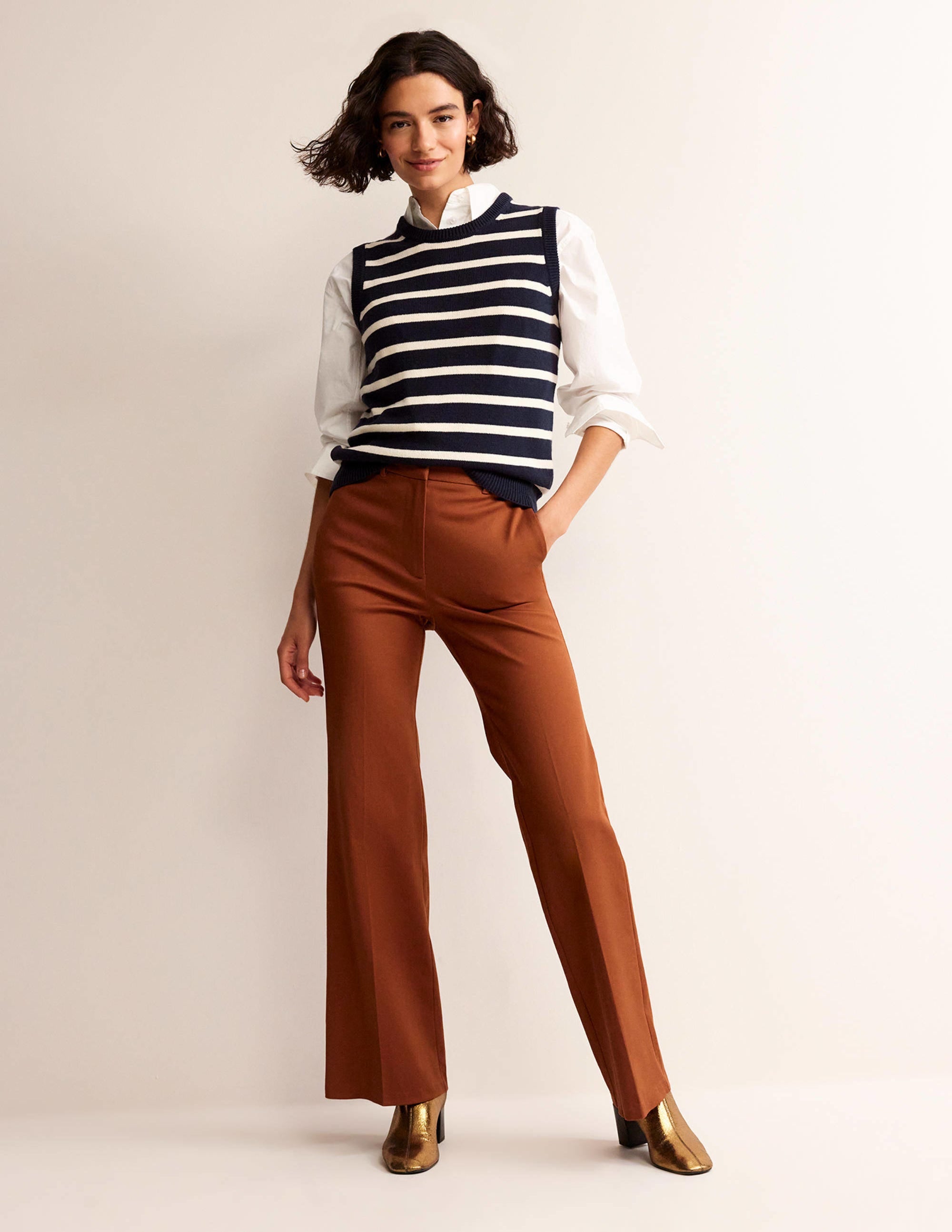Fiona Sweater Vest-Navy and Ivory - Image 4