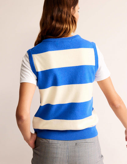 Fiona Sweater Vest-Meadow Spring and Ivory-3