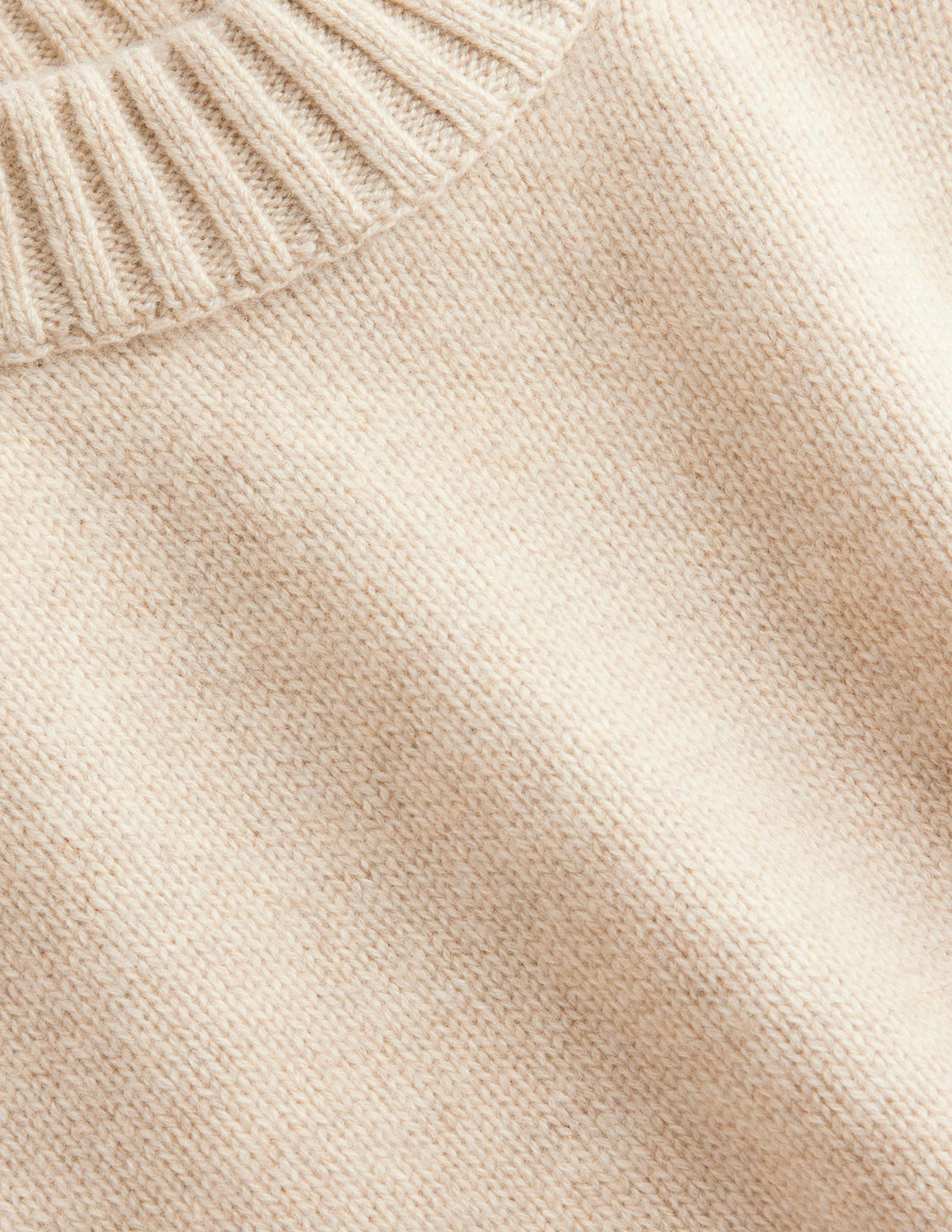 Chunky Cashmere Crew Neck Vest-Oatmeal - Image 6