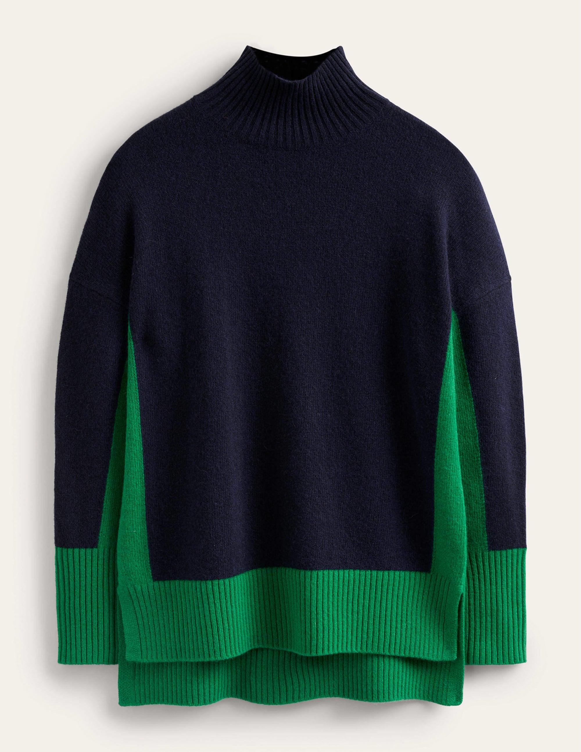 Jessica Oversized Sweater-Navy Colourblock - Image 5