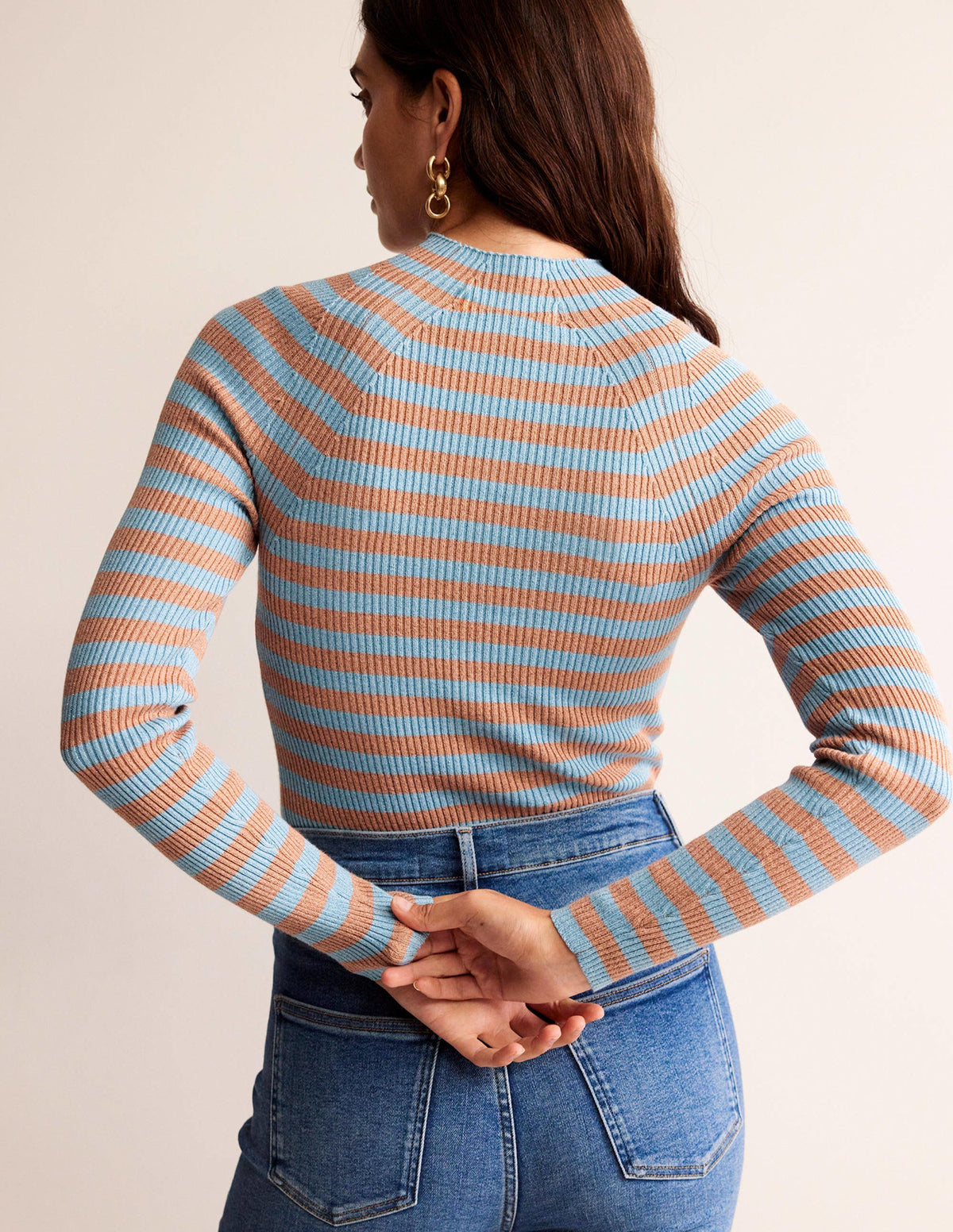Matilda Sparkle Sweater-Light Blue and Copper - Image 3