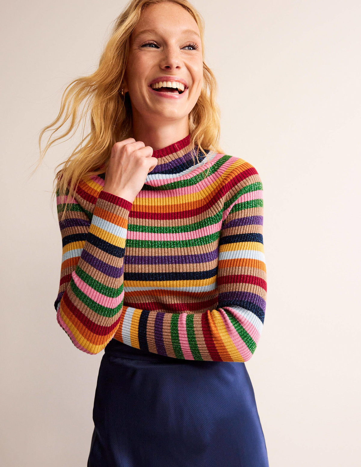 Matilda Sparkle Sweater-Sparkle Multi Stripe - Image 1