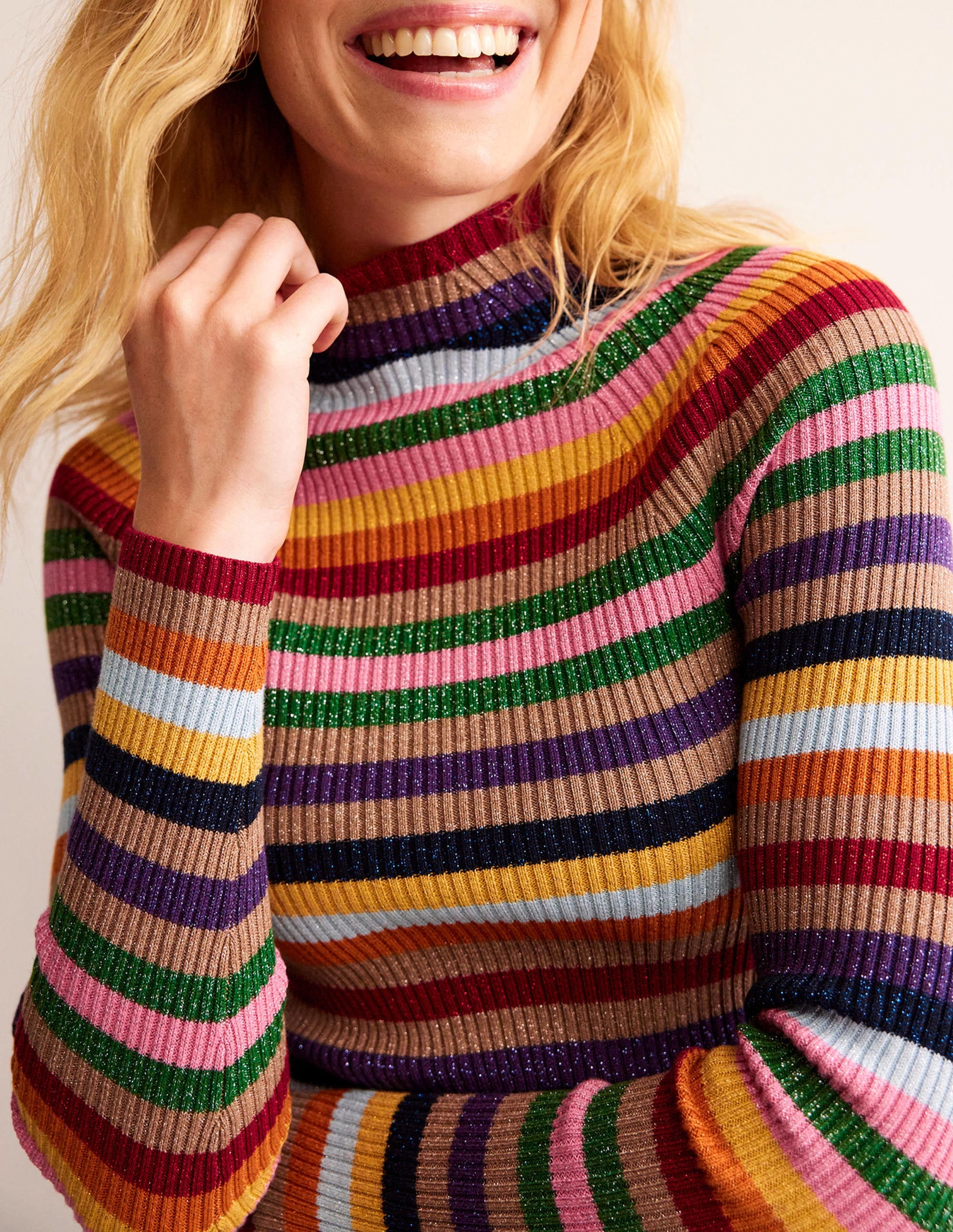 Matilda Sparkle Sweater-Sparkle Multi Stripe - Image 2