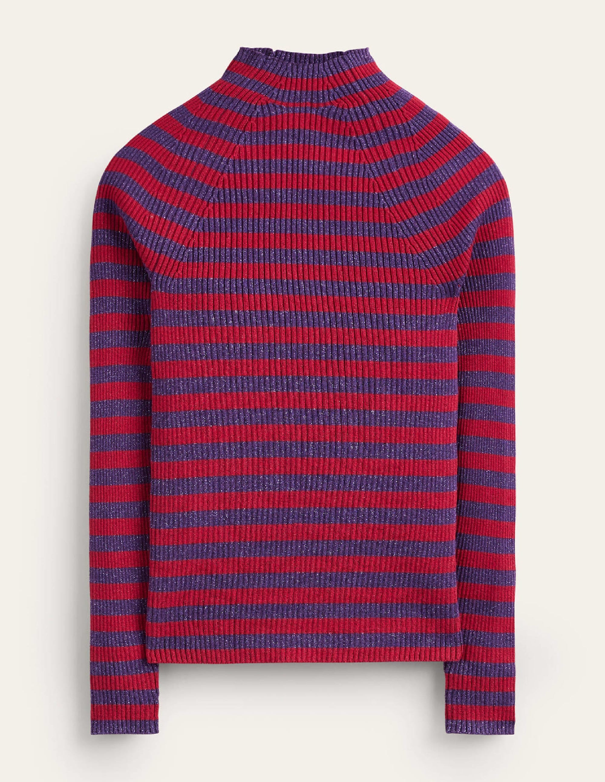 Matilda Sparkle Sweater-Rich Violet and Dark Red - Image 5