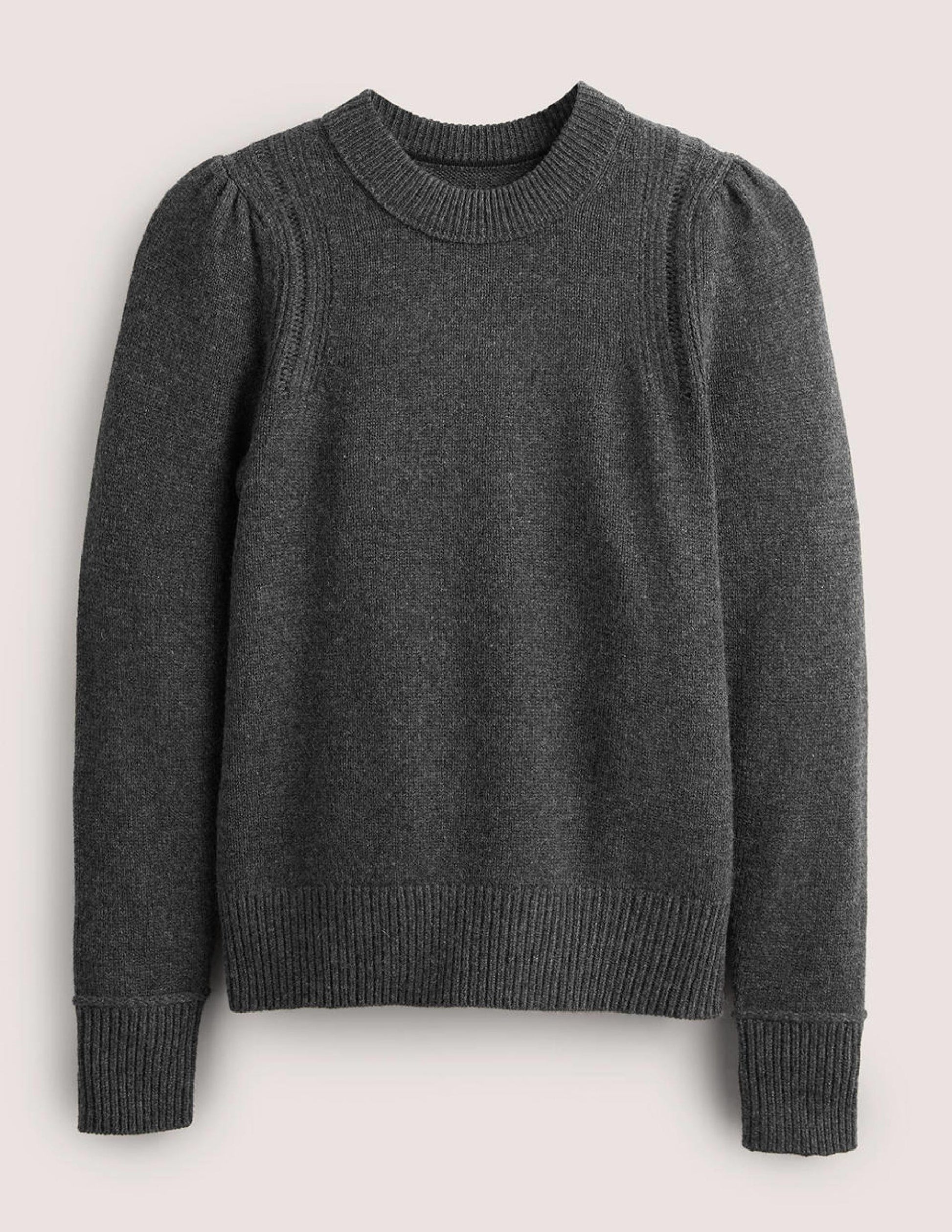Lofty Cashmere Sweater-Charcoal Melange-6