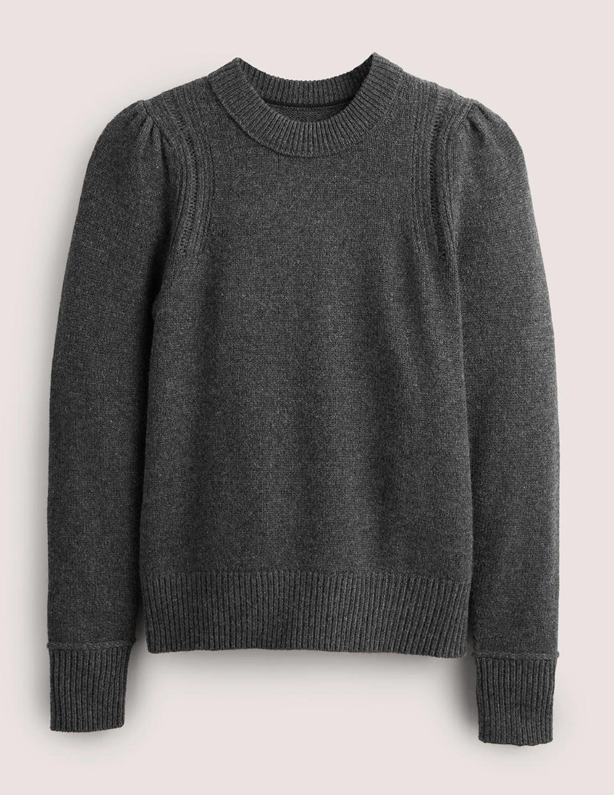 Lofty Cashmere Sweater-Charcoal Melange - Image 6