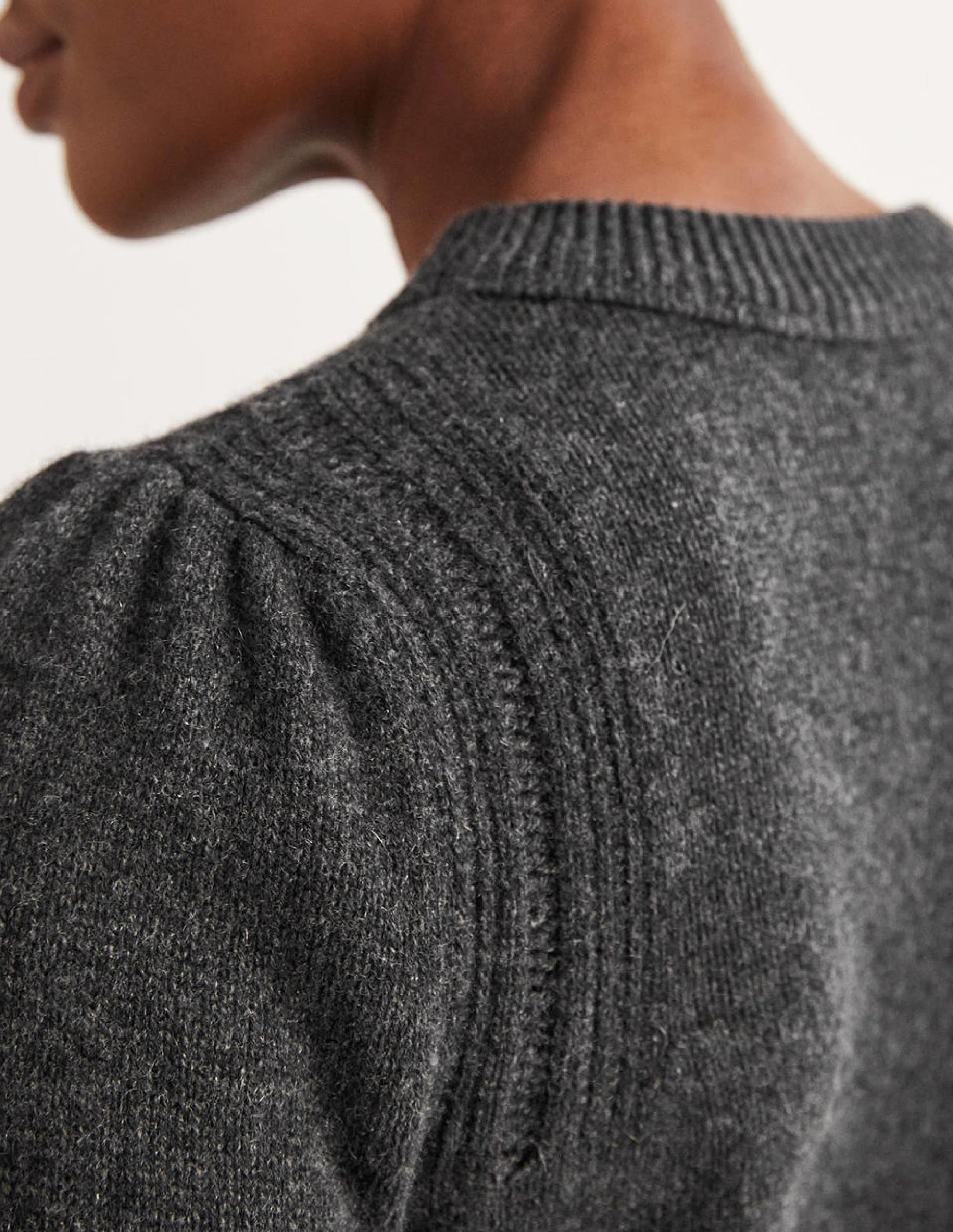 Lofty Cashmere Sweater-Charcoal Melange-2