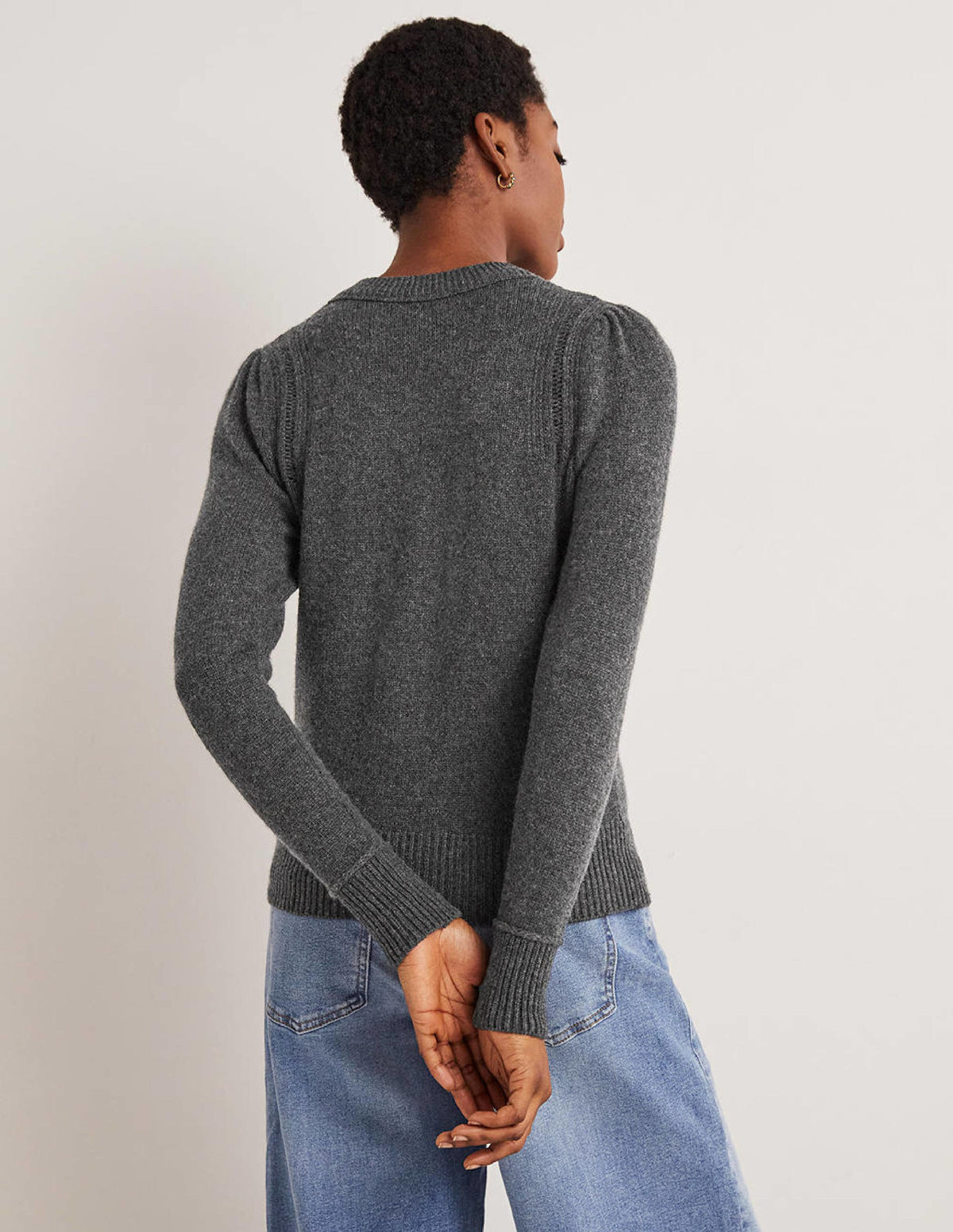 Lofty Cashmere Sweater-Charcoal Melange-3