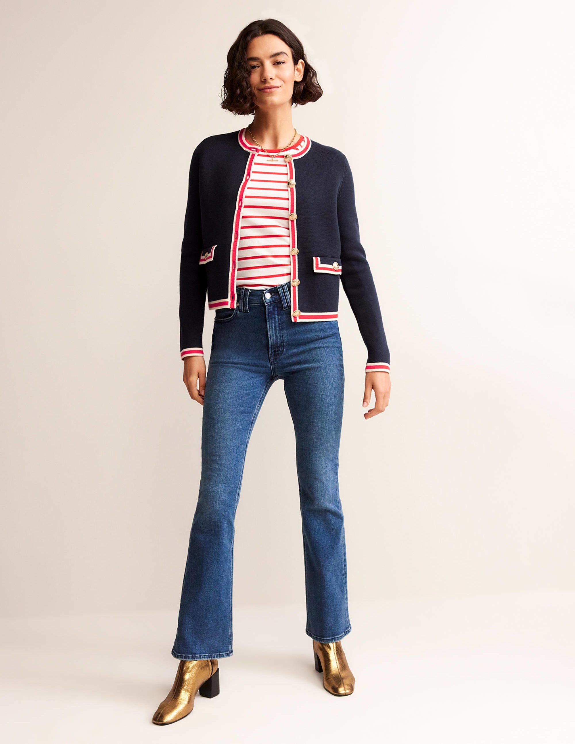 Holly Knitted Jacket-Navy - Image 4