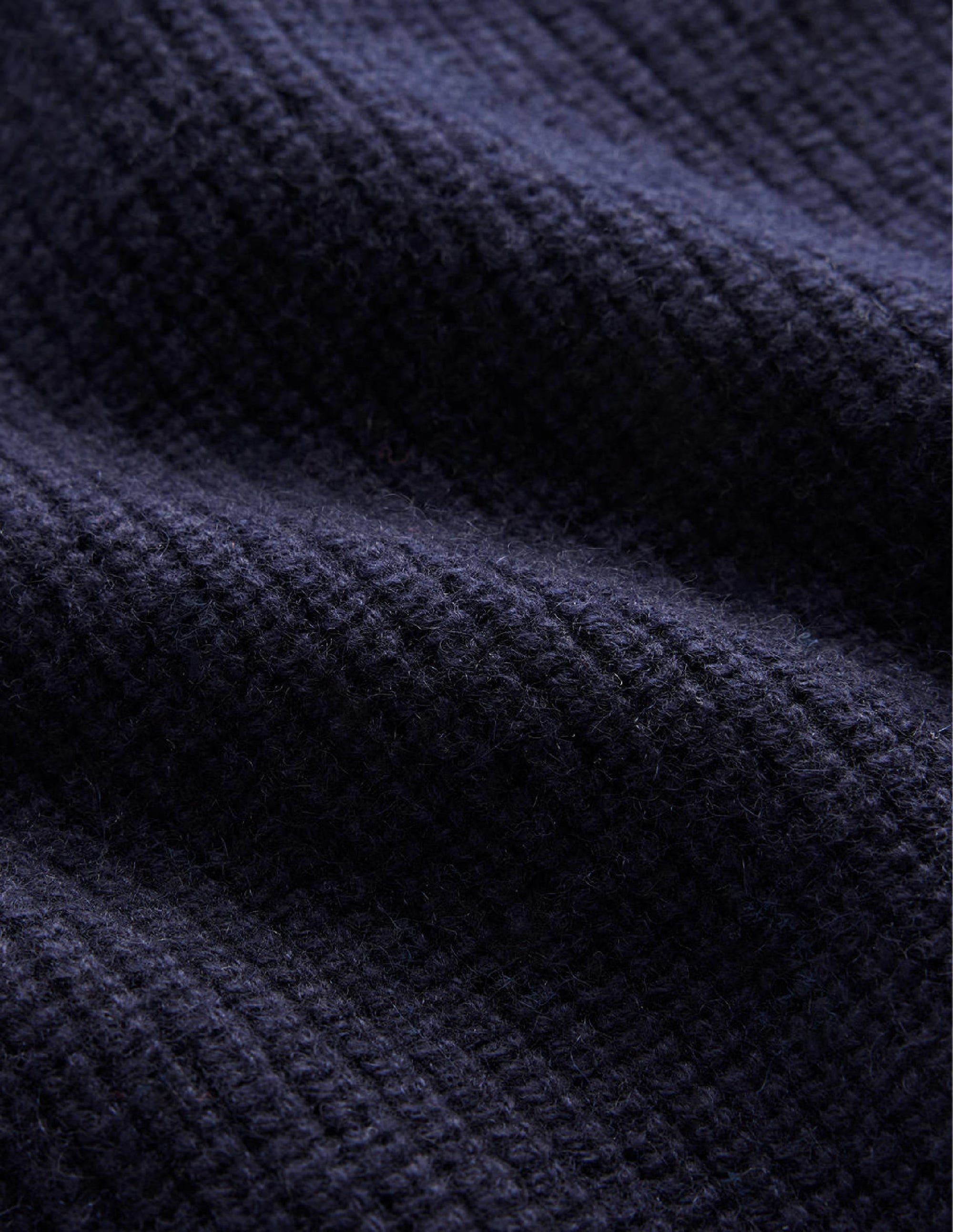 Key Hole Cashmere Sweater-Navy - Image 6