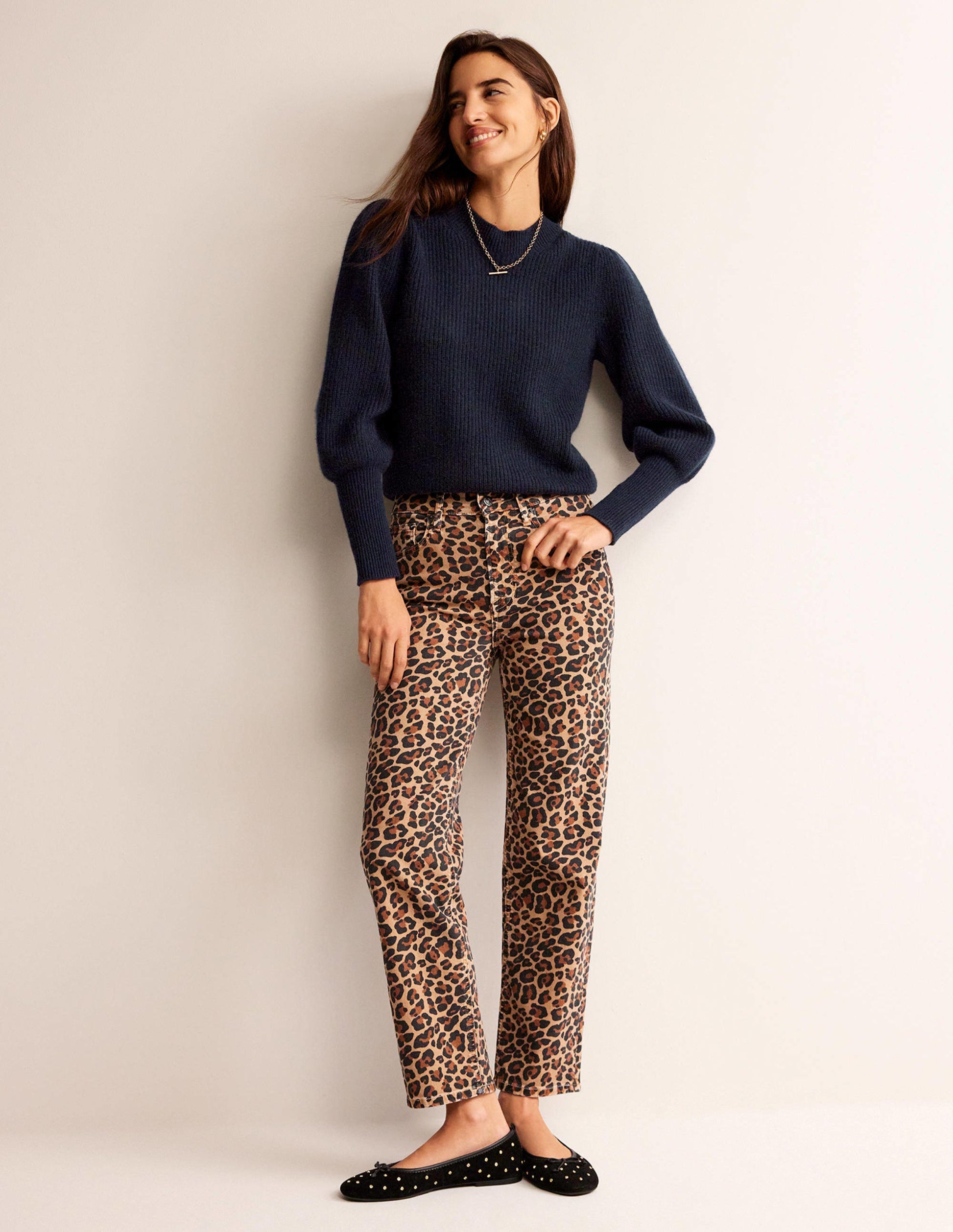 Key Hole Cashmere Sweater-Navy-4