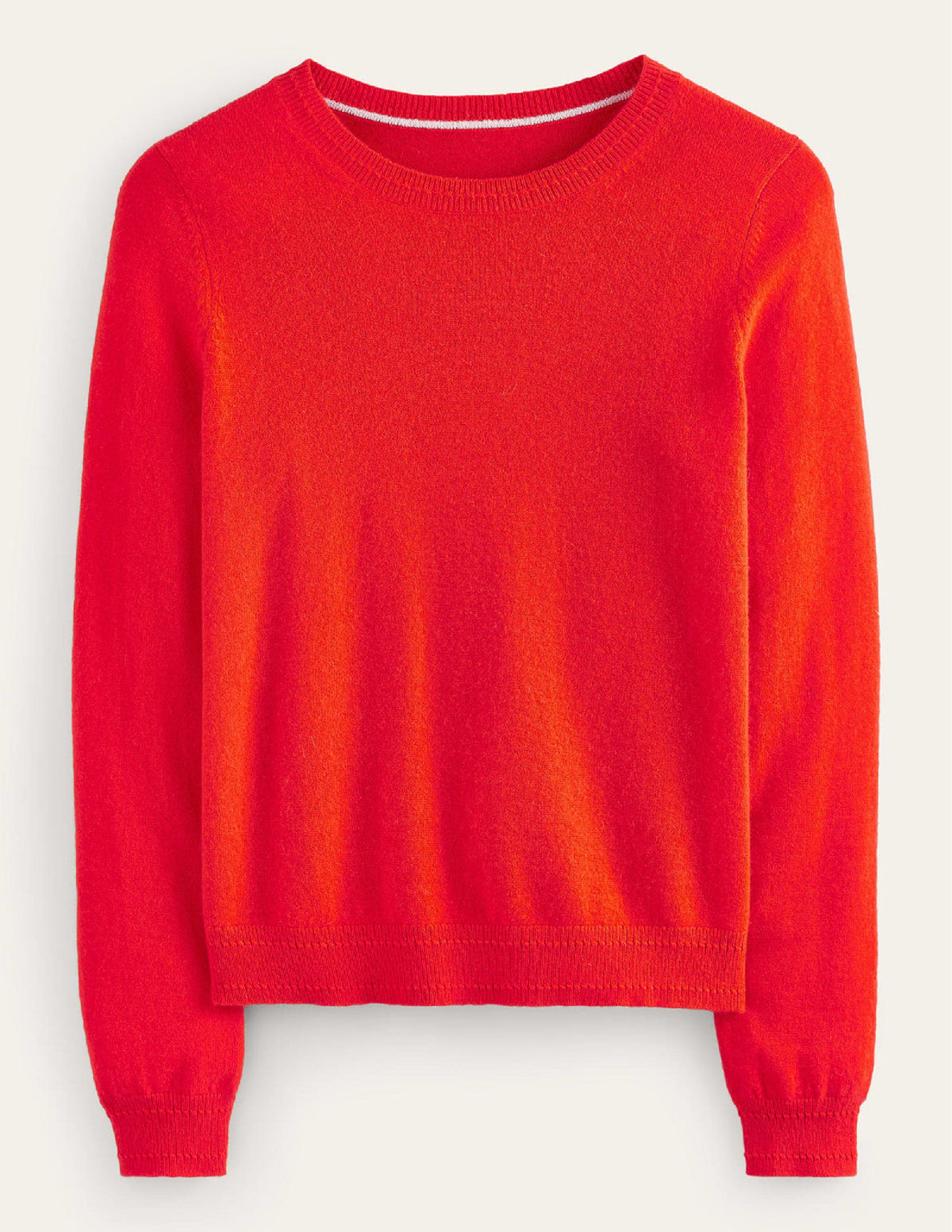 Eva Cashmere Crew Neck Sweater-Firecracker Red-9
