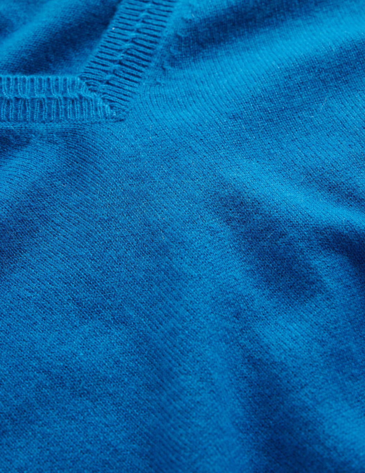 Eva Cashmere V-Neck Sweater-Cyan-6