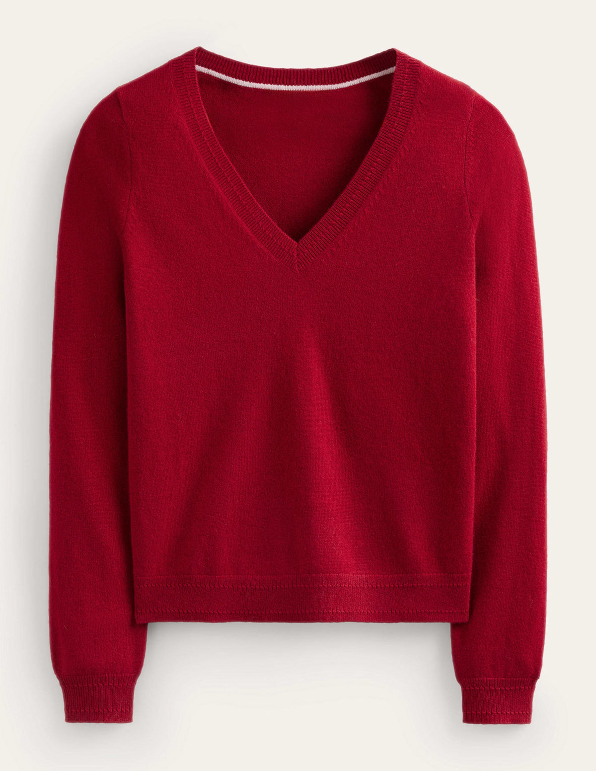 Eva Cashmere V-Neck Sweater-Salsa - Image 5
