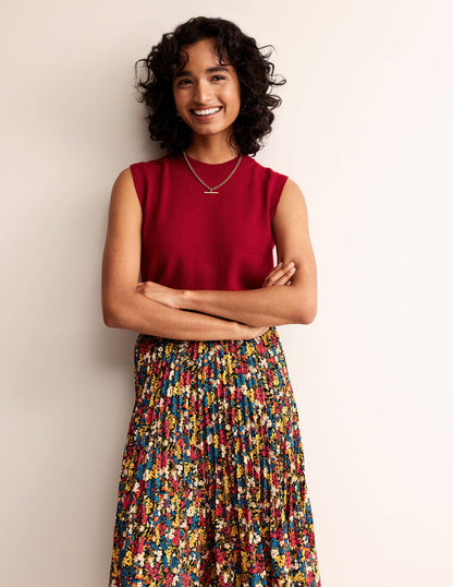 Eva Cashmere Vest-Salsa-1