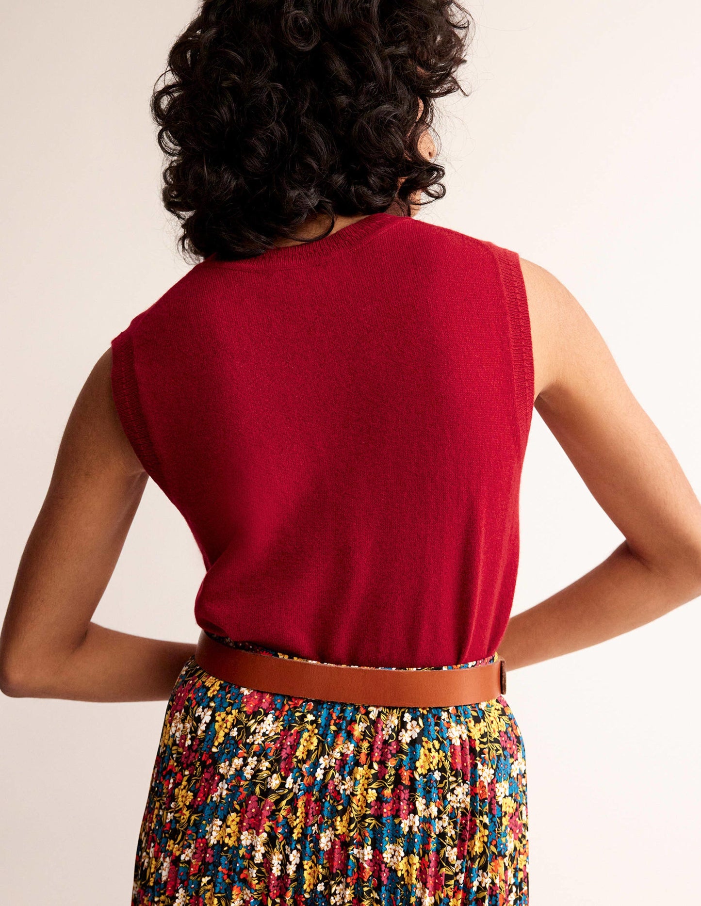 Eva Cashmere Vest-Salsa