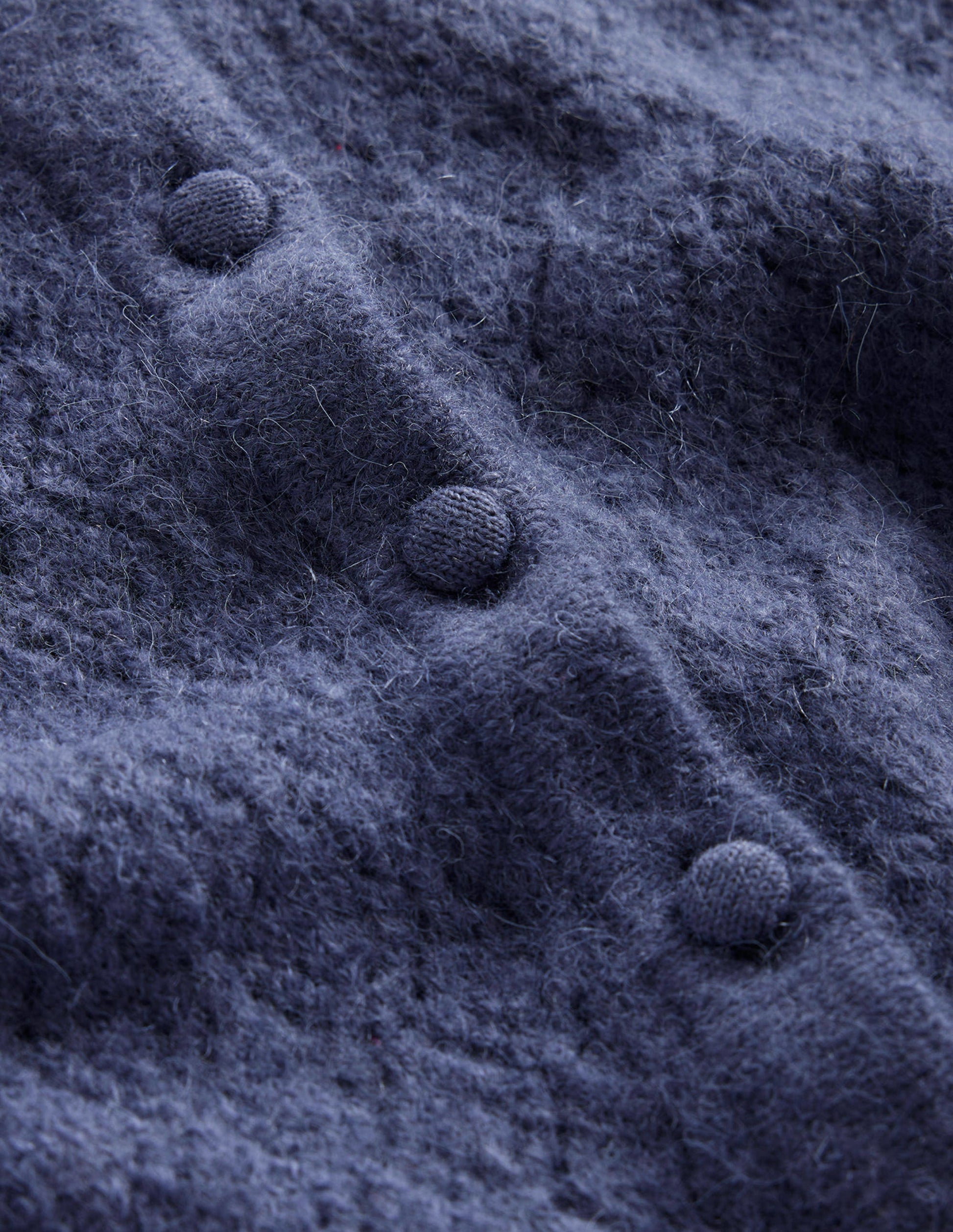 Fluffy Henley Pointelle Jumper-Nightshadow Blue-6