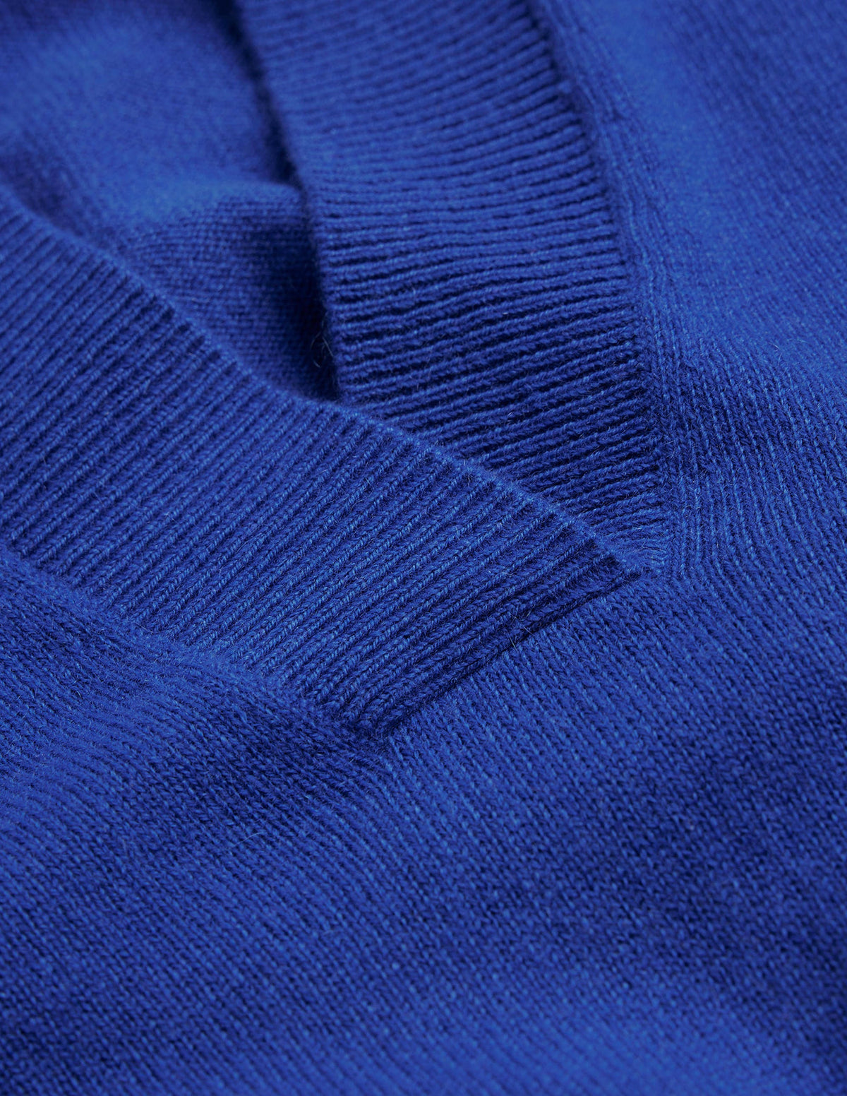 Collared Cashmere Henley-Cobalt - Image 6