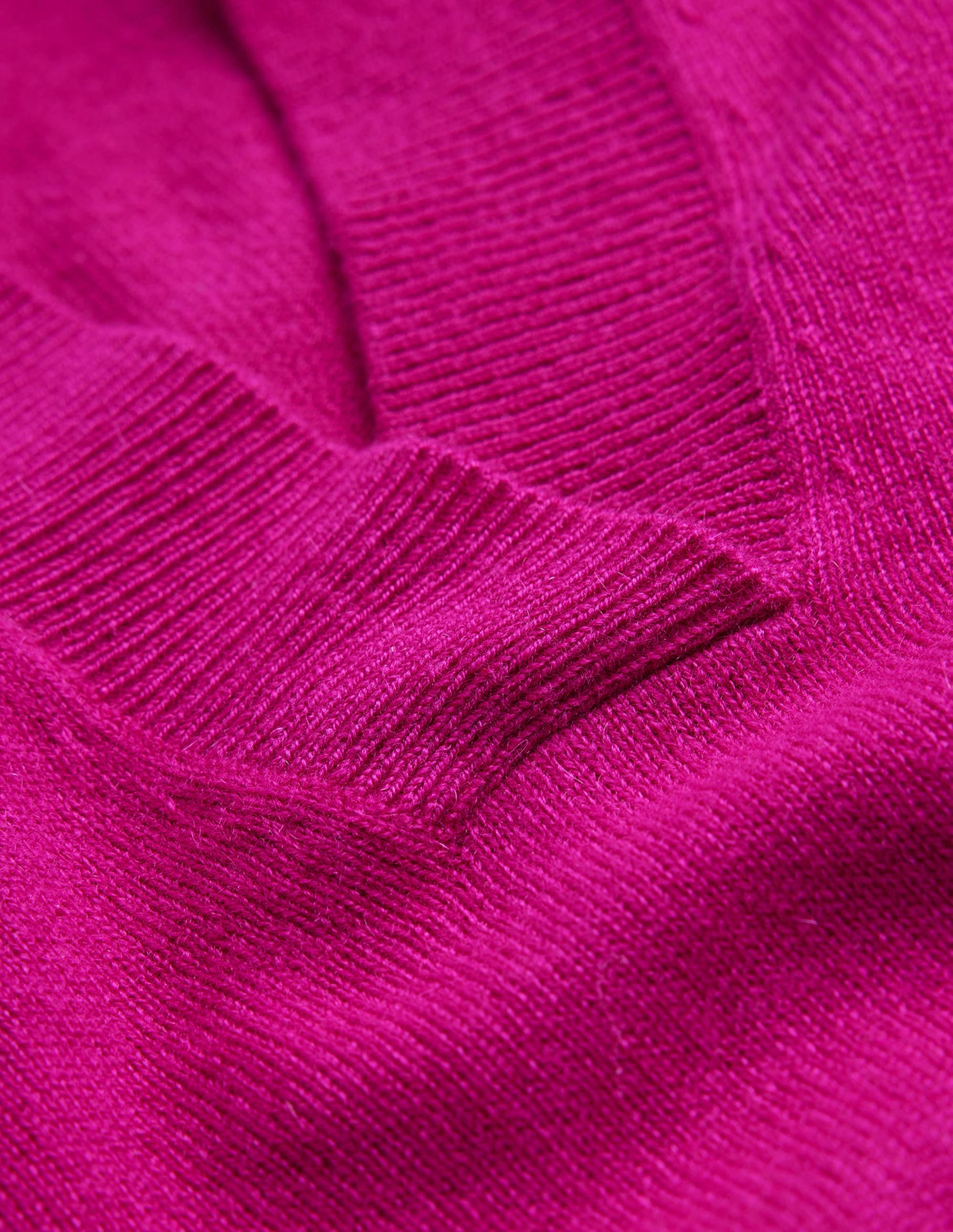 Collared Cashmere Henley-Magenta - Image 6