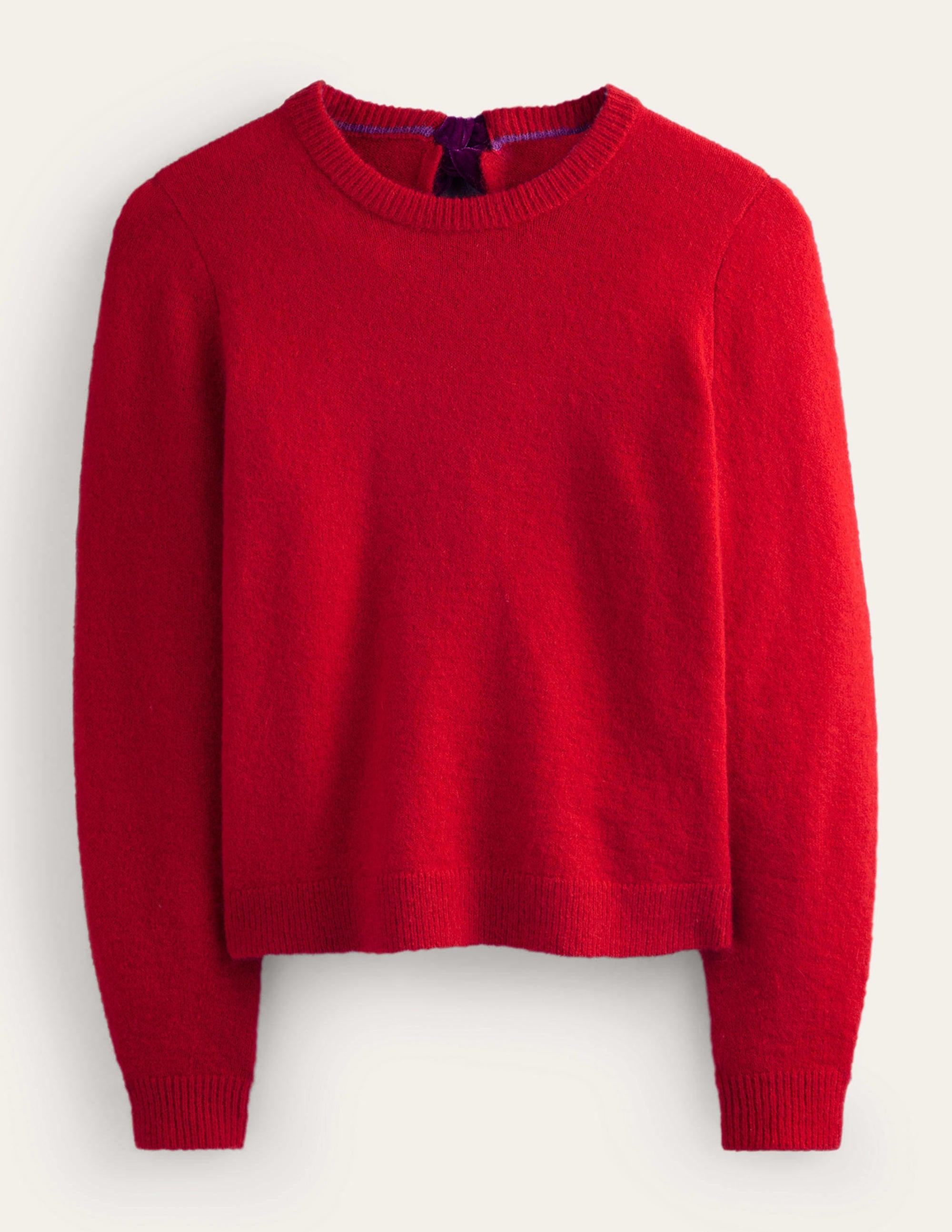 Fluffy Bow Back Sweater-Hot Pepper - Image 5