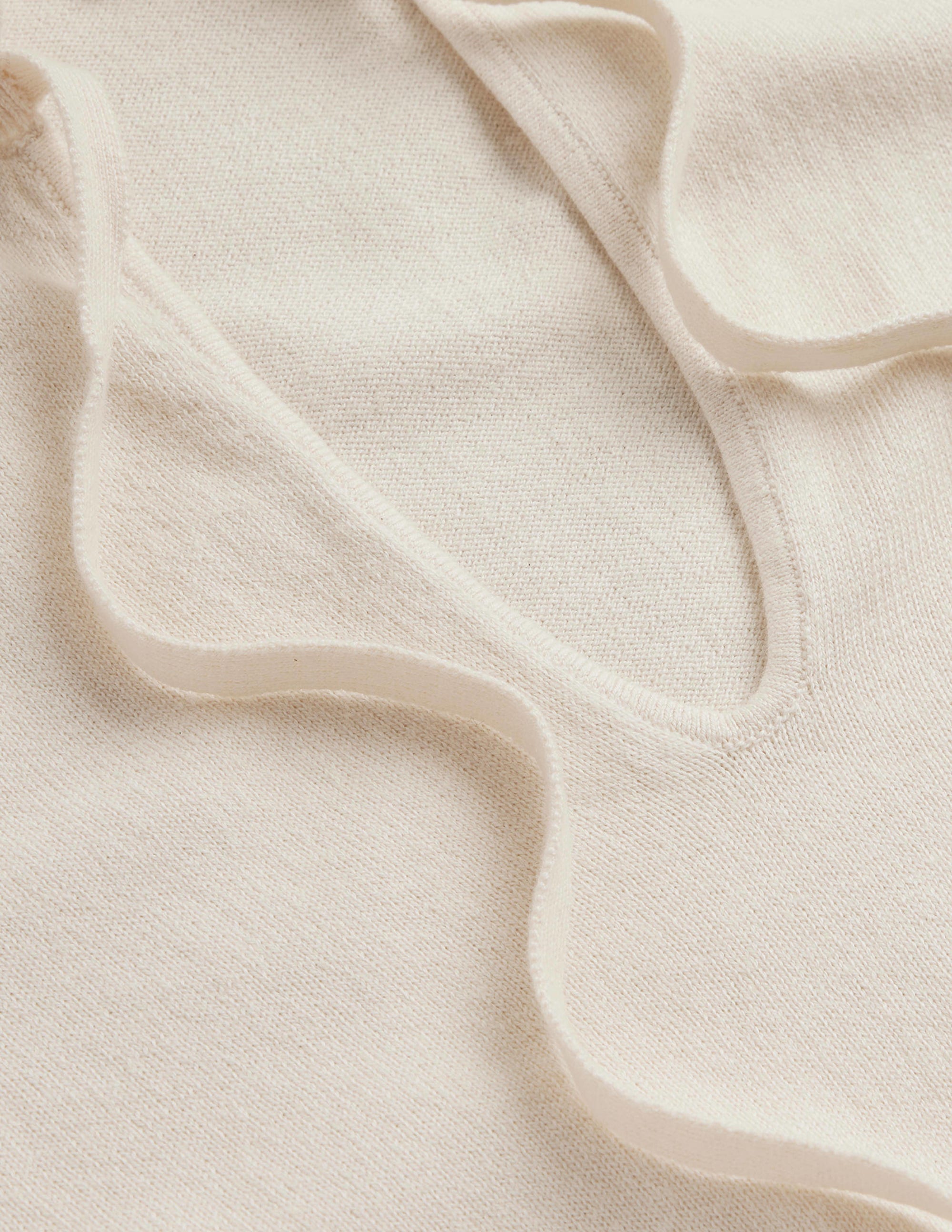 Ruffle Tie-Neck Sweater-Ivory - Image 8