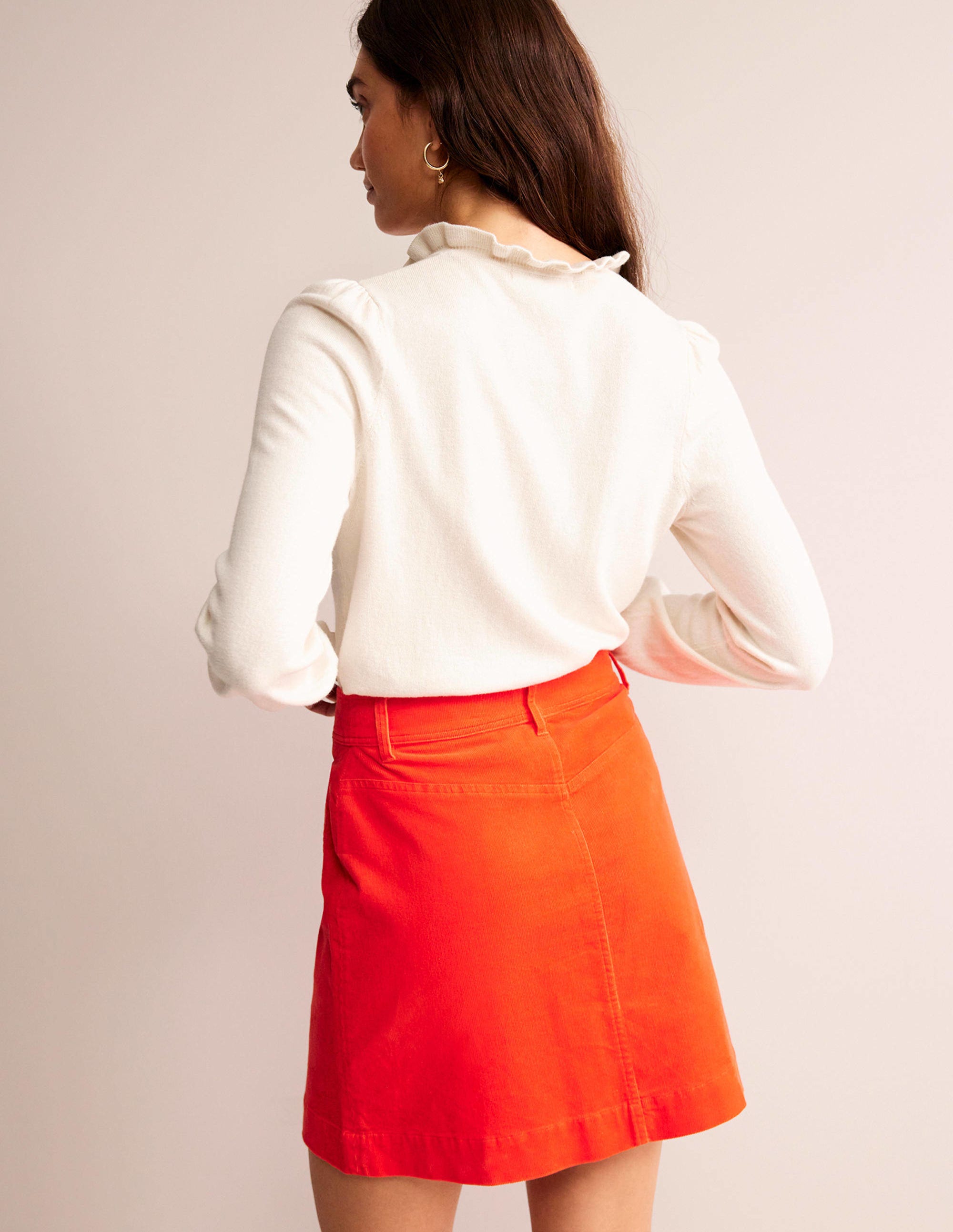 Ruffle Tie-Neck Sweater-Ivory - Image 3