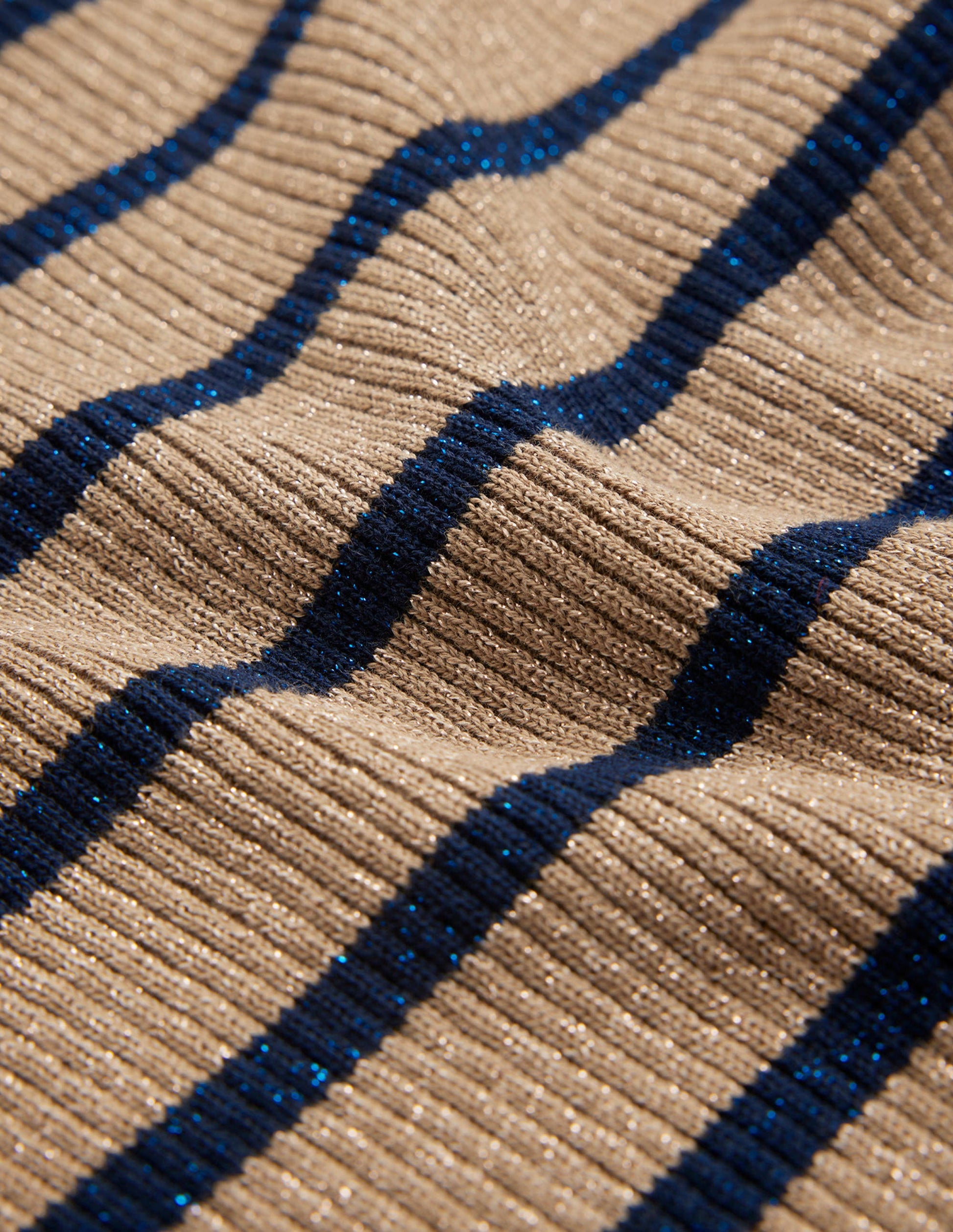 Effie Sparkle Stripe Sweater-Camel and Navy Stripe-7