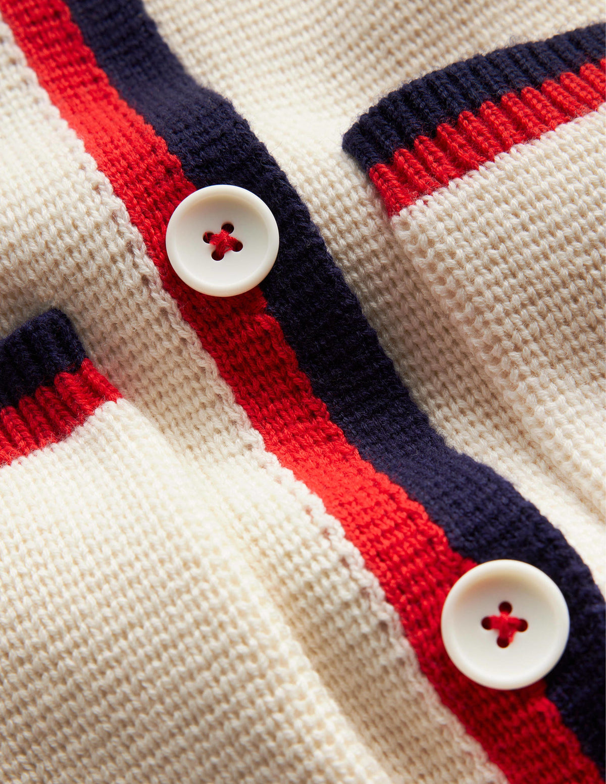 Emily Wool Blend Cardigan-Warm Ivory, Hot Pepper Tipping-6