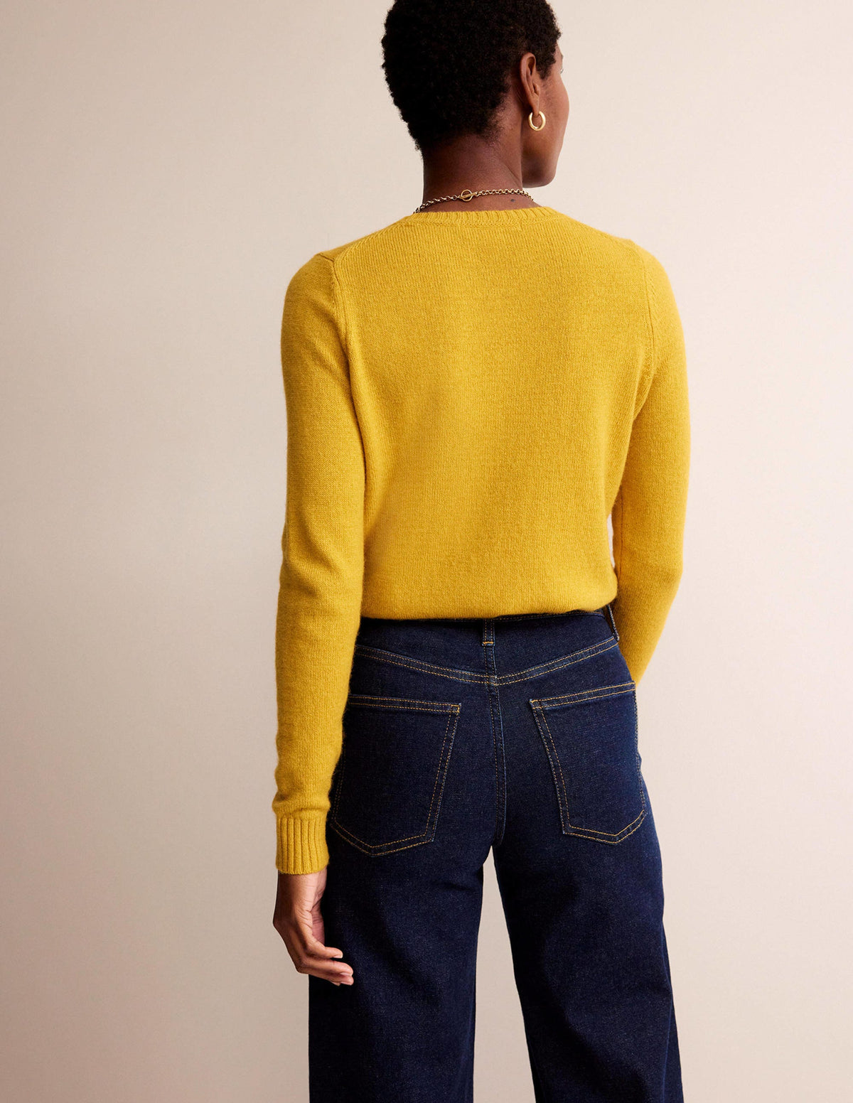Embroidered Crew-Neck Sweater-Dijon - Image 3