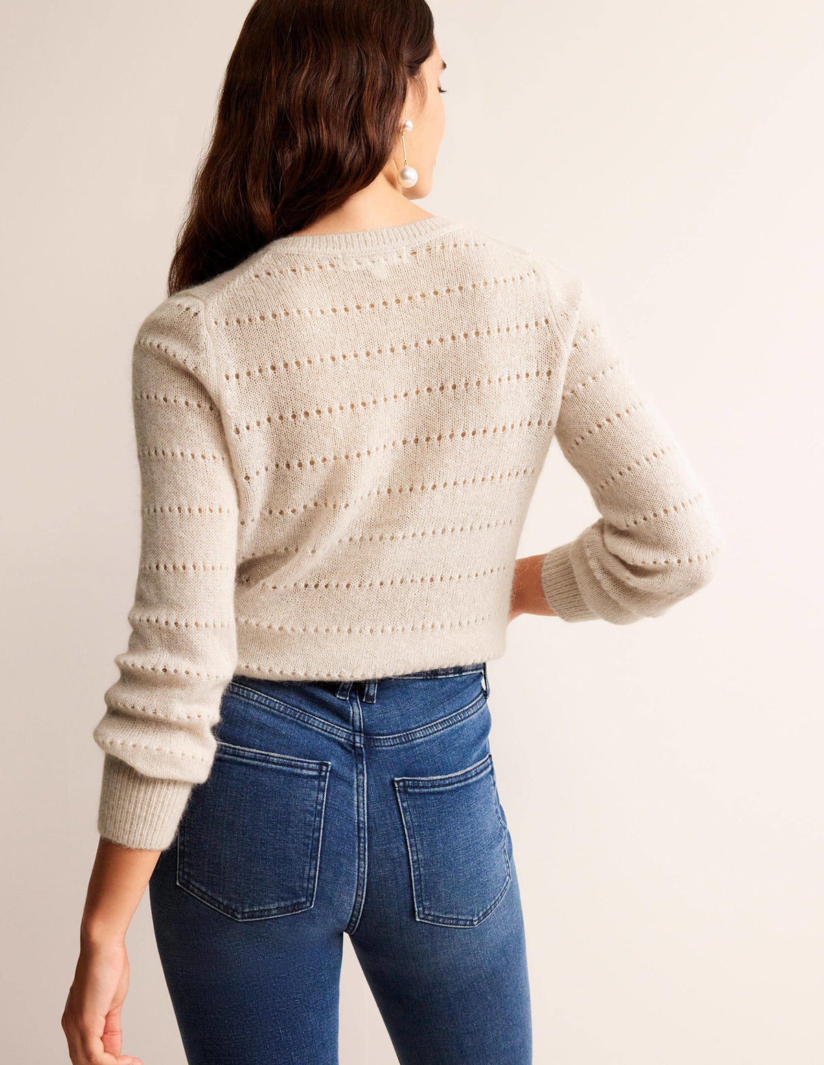 Fluffy Textured Cardigan-Vanilla-3