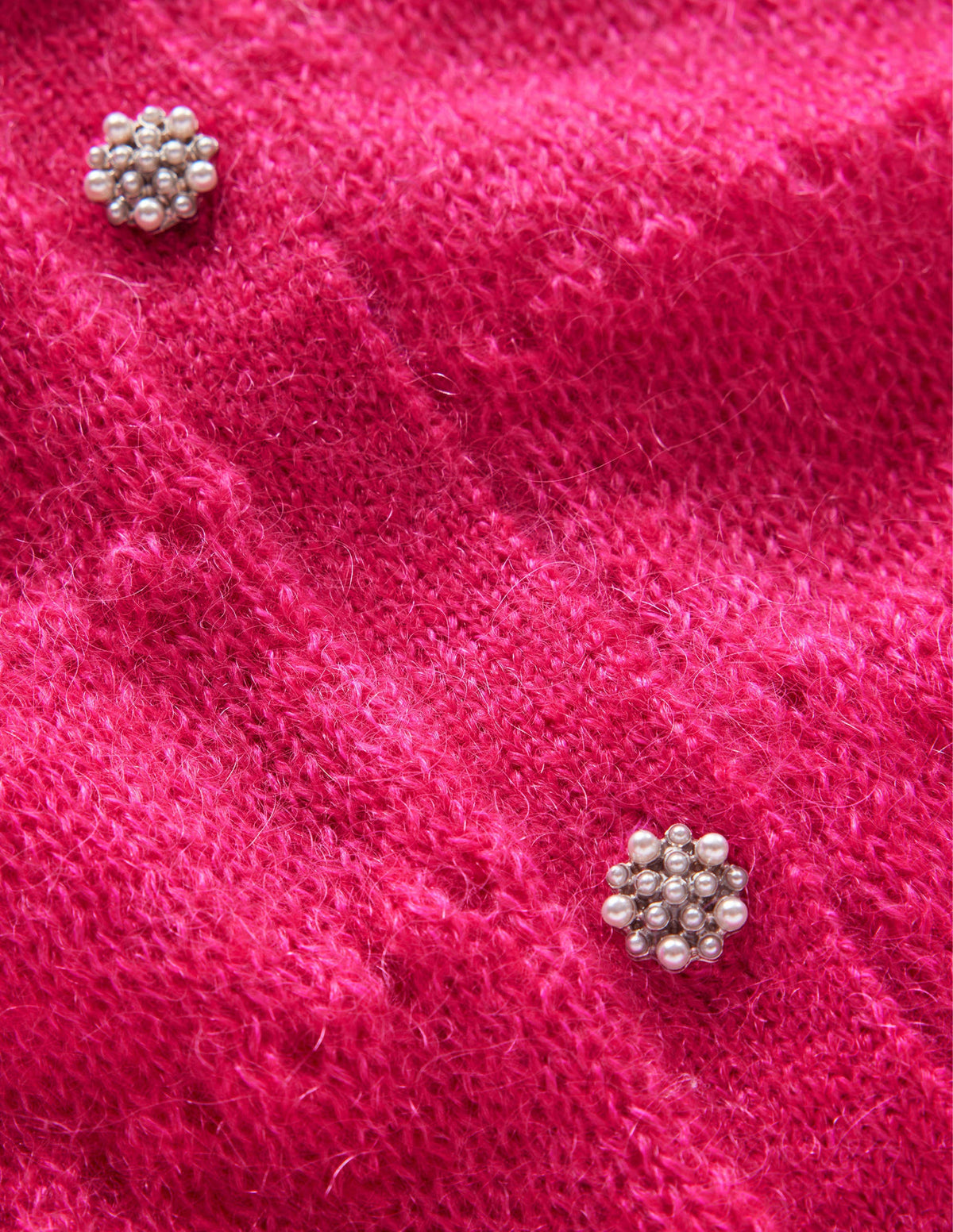 Fluffy Textured Cardigan-Vibrant Pink - Image 7