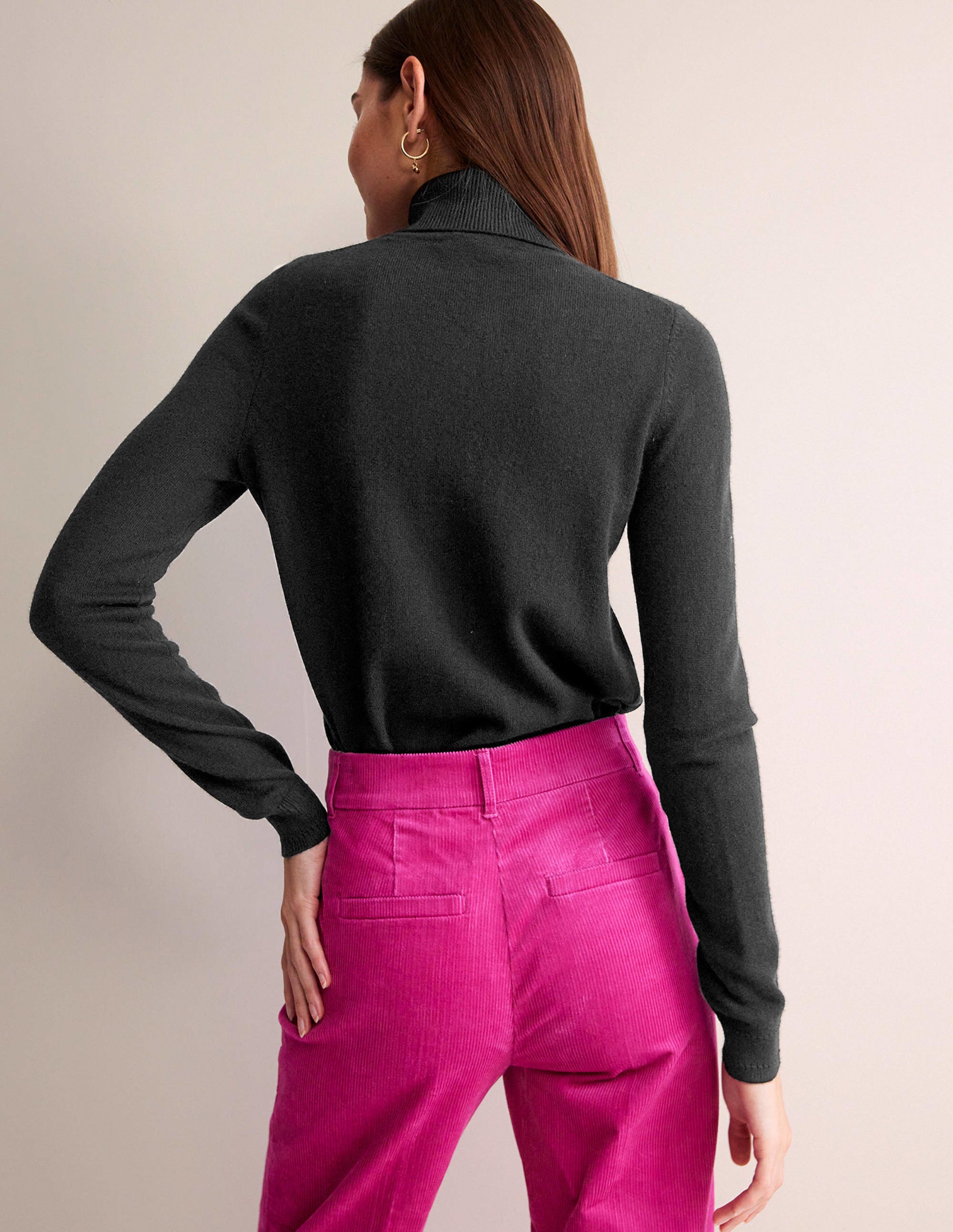Eva Cashmere Sweater-Black - Image 3
